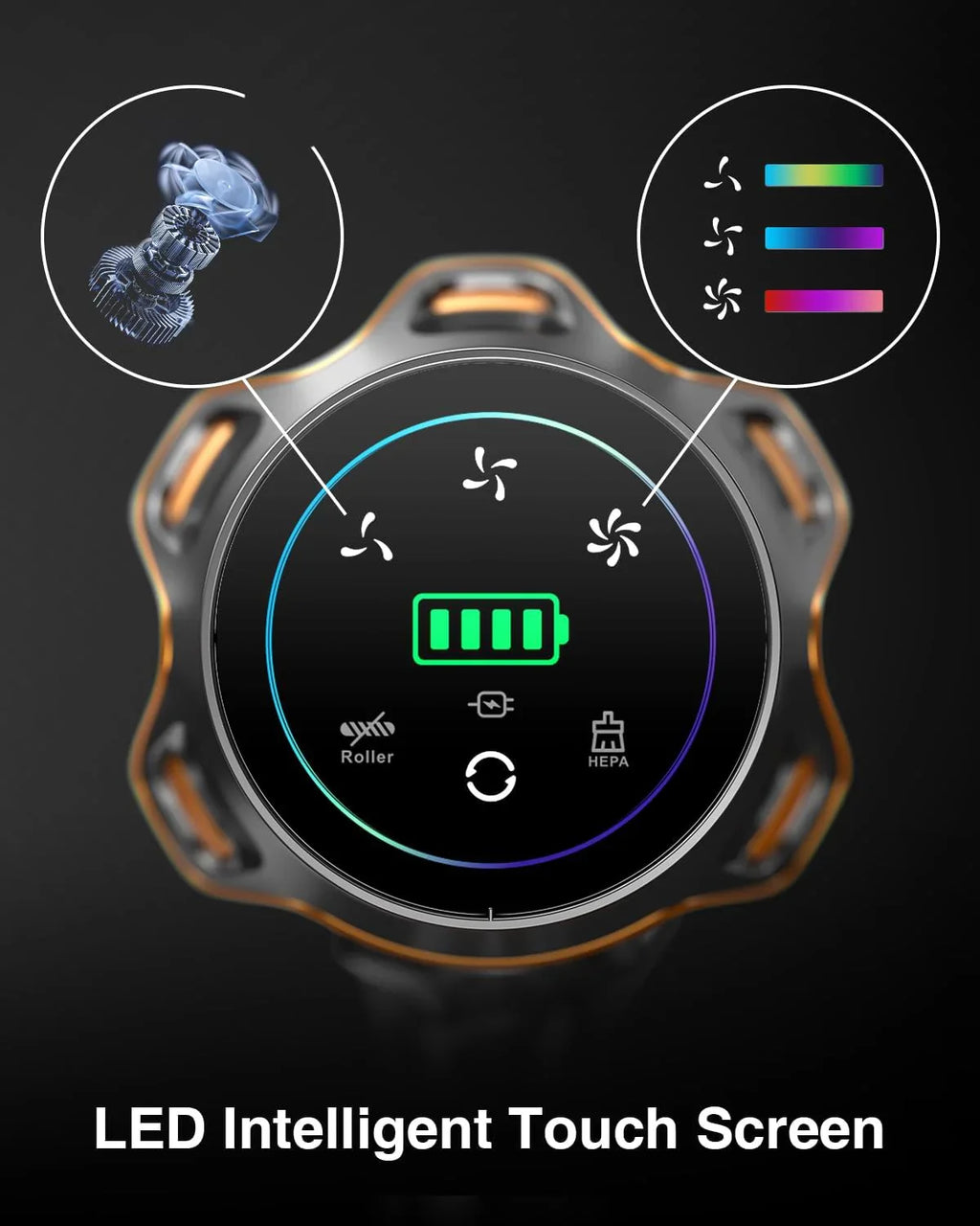 Aspirateur sans fil, 580 W, 48 kPa, 65 min, pour usage domestique, balai automatique