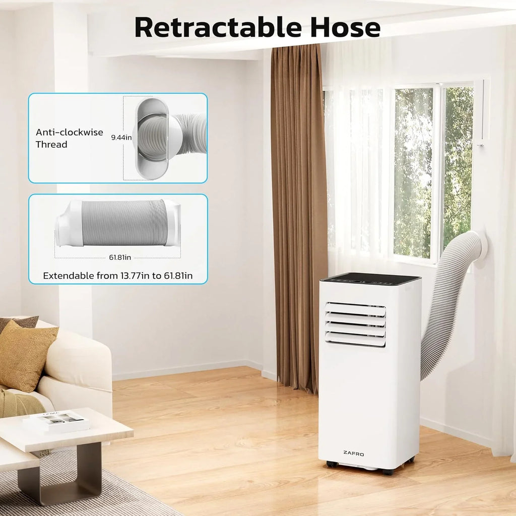 Climatiseurs portables ZAFRO 8 000 BTU, 4 modes, refroidissement rapide, économie d'énergie, télécommande, autonomie 24 h