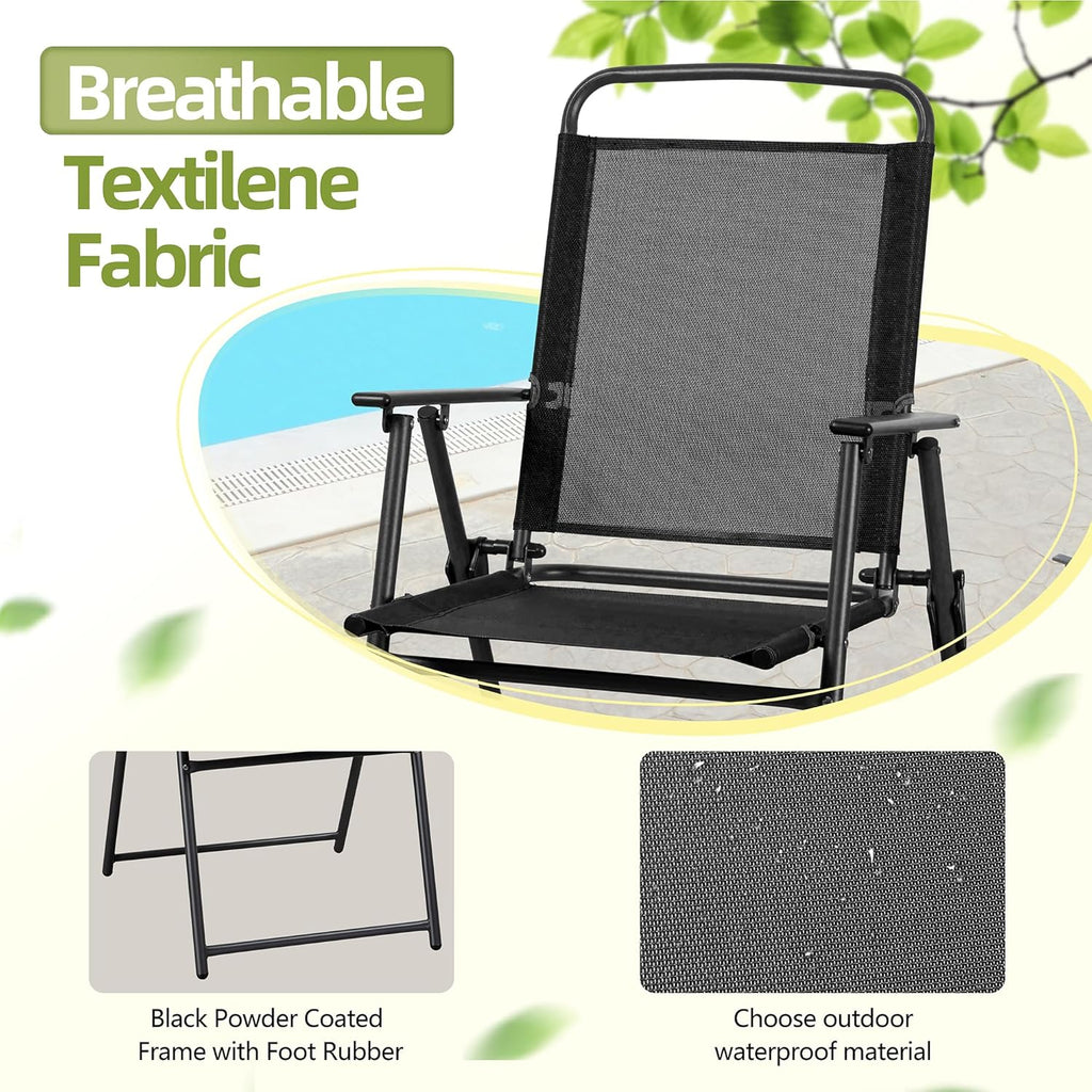 Ensemble table et chaises de salle à manger pliantes Vongrasig 6 pièces