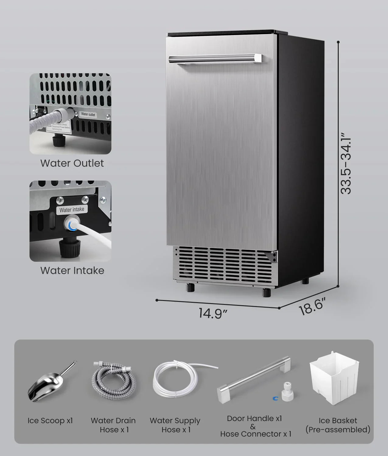 La machine à glaçons portable de comptoir Ecozy produit 9 glaçons en 6 minutes