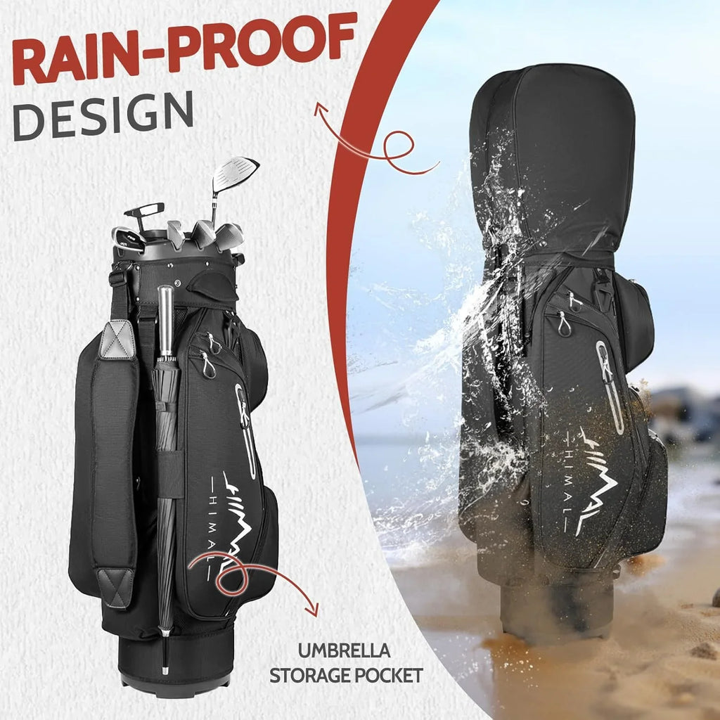 Sac de golf chariot Pro 14 compartiments avec compartiments sur toute la longueur, sac de golf pour homme