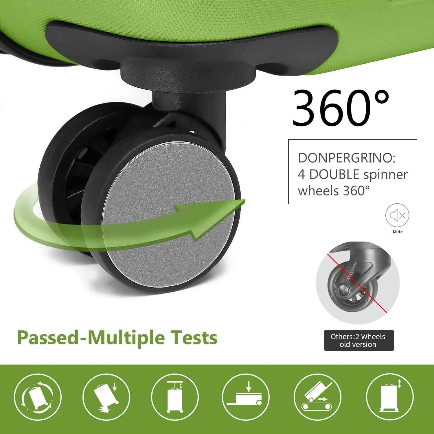 Ensemble de bagages à main légers et extensibles à coque rigide de 6 pièces