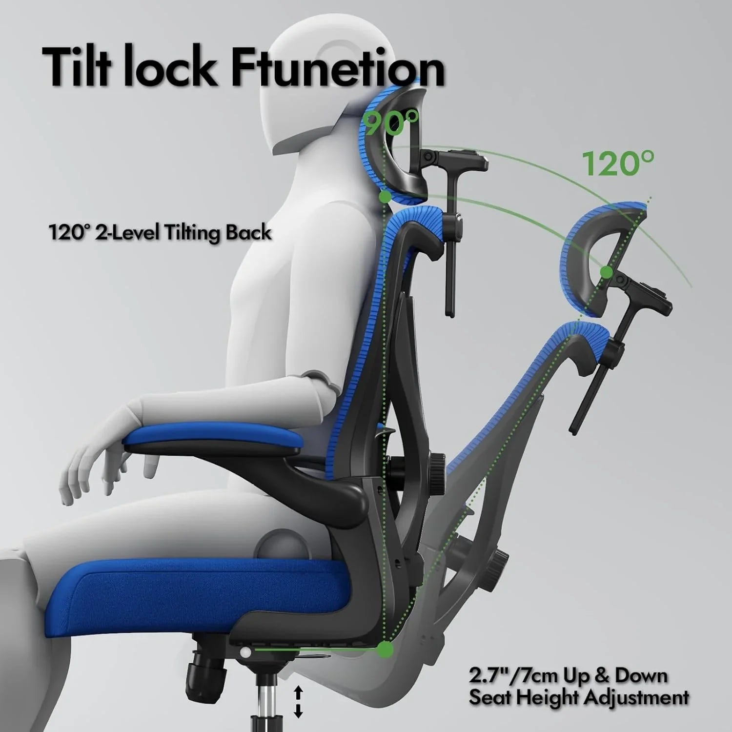 Bureau et chaise d'ordinateur de bureau, chaise de jeu, avec support lombaire et appui-tête