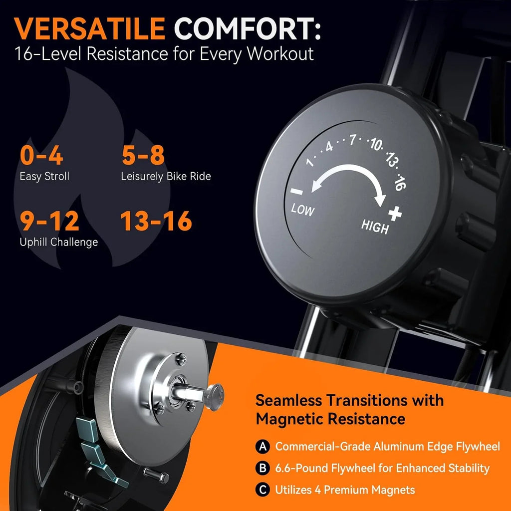 Vélo d'appartement pliable 5 en 1 pour usage domestique, vélo d'appartement d'intérieur