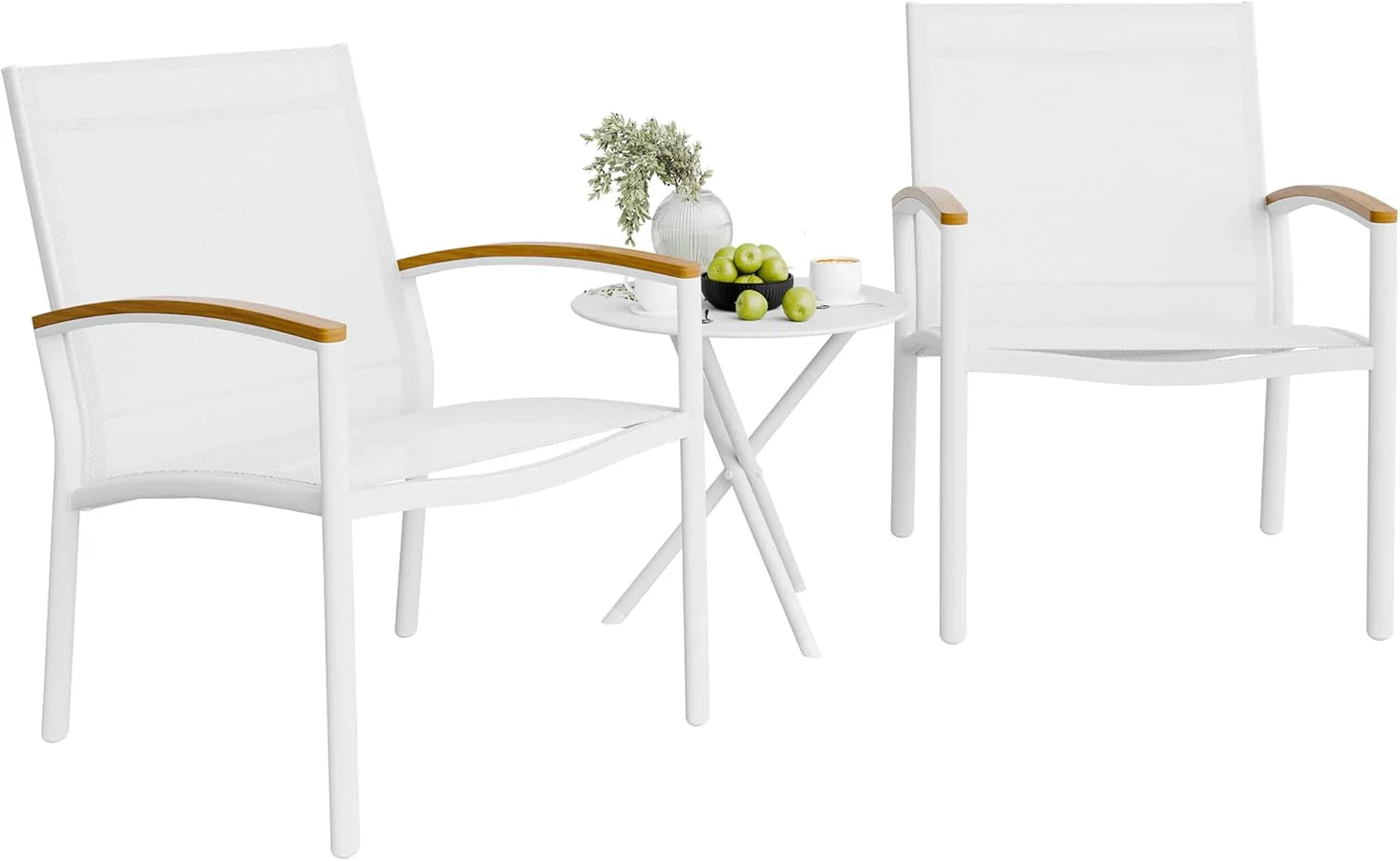 Ensemble bistro de patio 3 pièces Shintenchi Ensemble bistro de réception en tissu