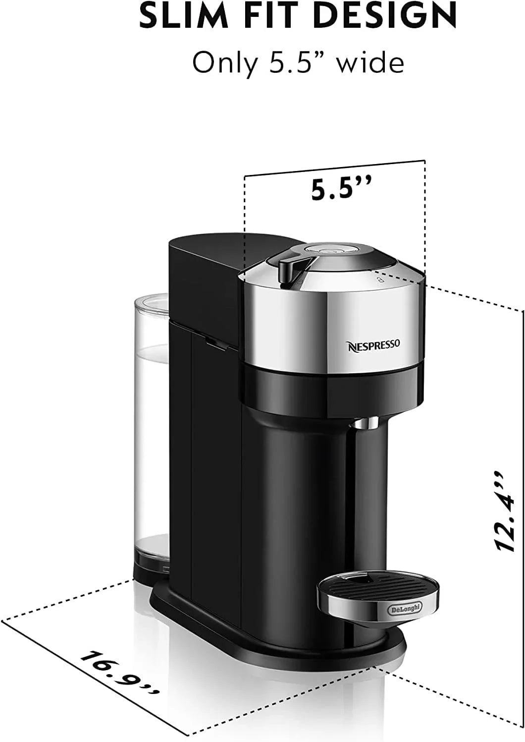 Nespresso Vertuo Next de De’Longhi – Machine à café et expresso blanche
