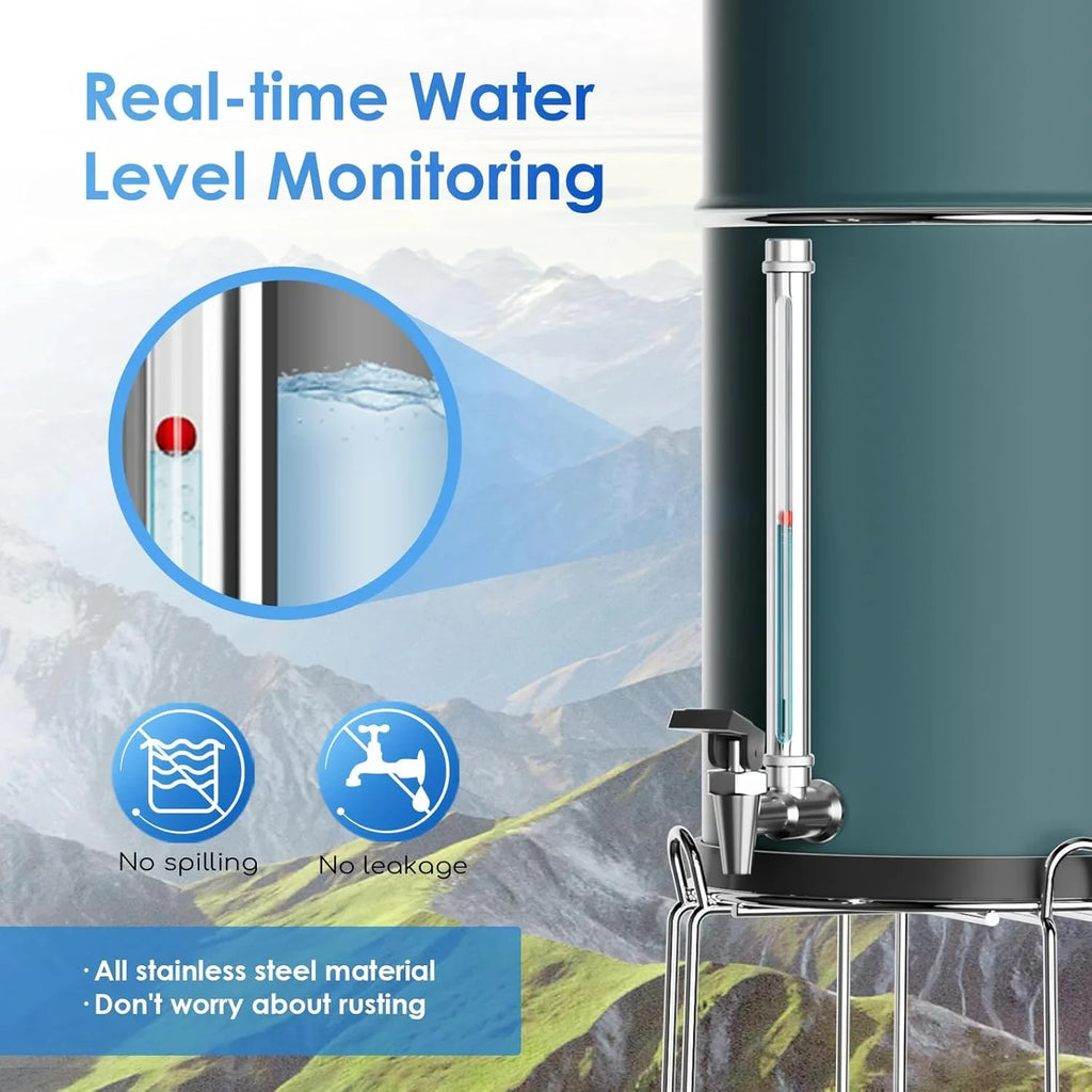 Système de filtration d'eau par gravité par ultrafiltration Purewell en trois étapes de 0,01 μm 304