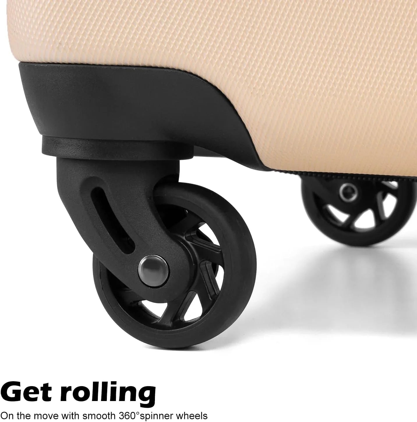 Ensemble de 3 valises Coolife, valises à roulettes rigides et légères avec serrure TSA