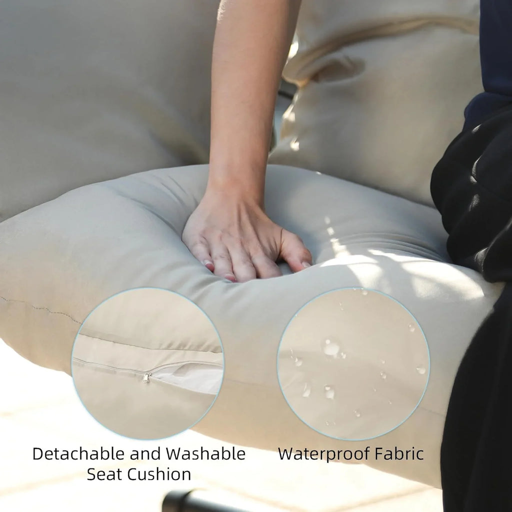 Chaise double œuf avec support hamac balançoire chaise pliable canapé suspendu amour