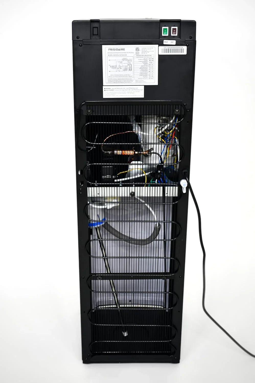 Distributeur d'eau et de glaçons Frigidaire à chargement par le haut - Eau chaude et froide - Verrouillage de sécurité pour enfants