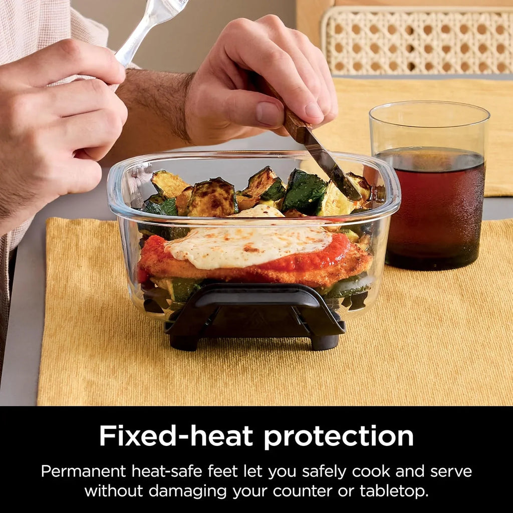 Ninja Crispi Friteuse à air portative en verre 4-en-1