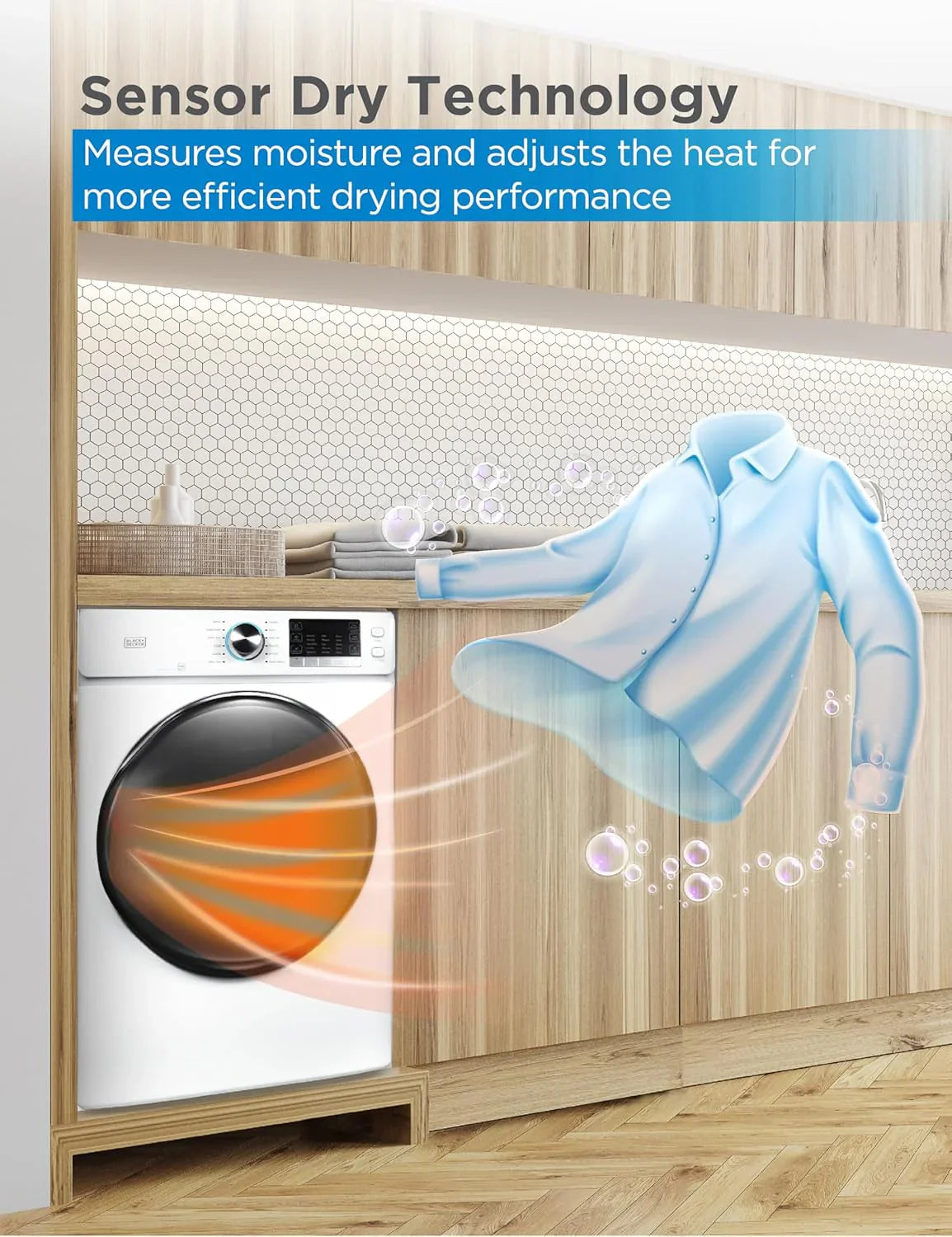 Sèche-linge compact, sèche-linge électrique de 1,5 pi³, 850 W, sèche-linge portatif ventilé de 120 V