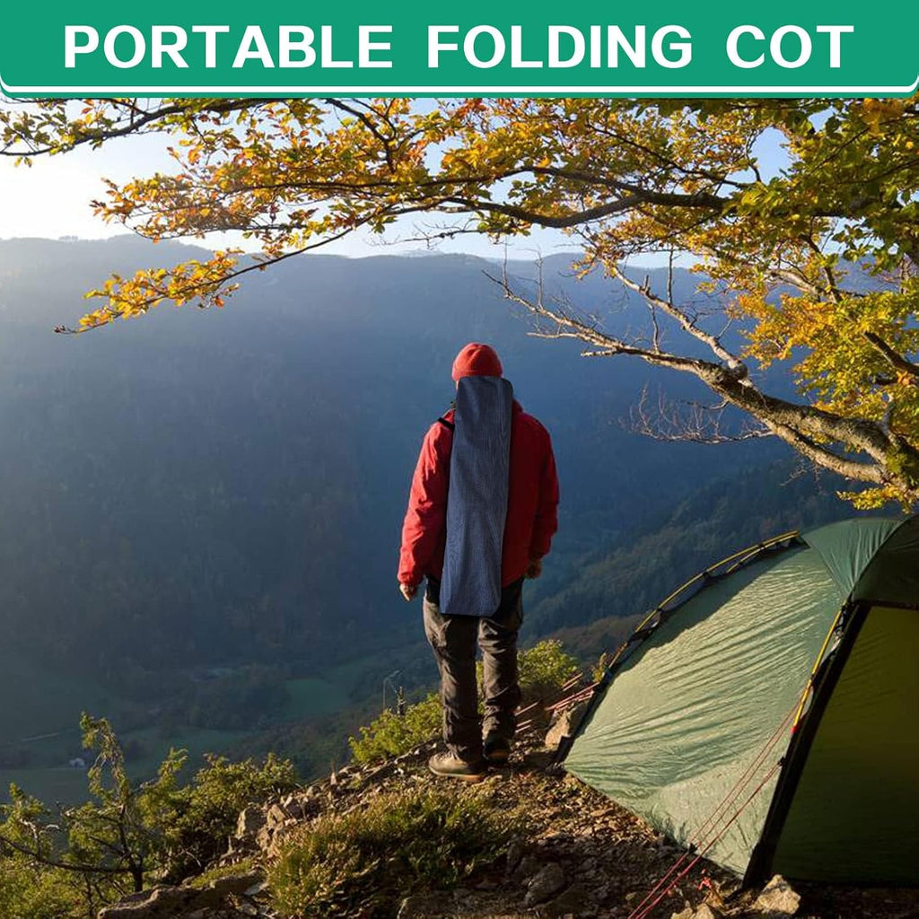 Lot de 2 lits de camp avec matelas, lit pliant confortable et robuste pour bébé