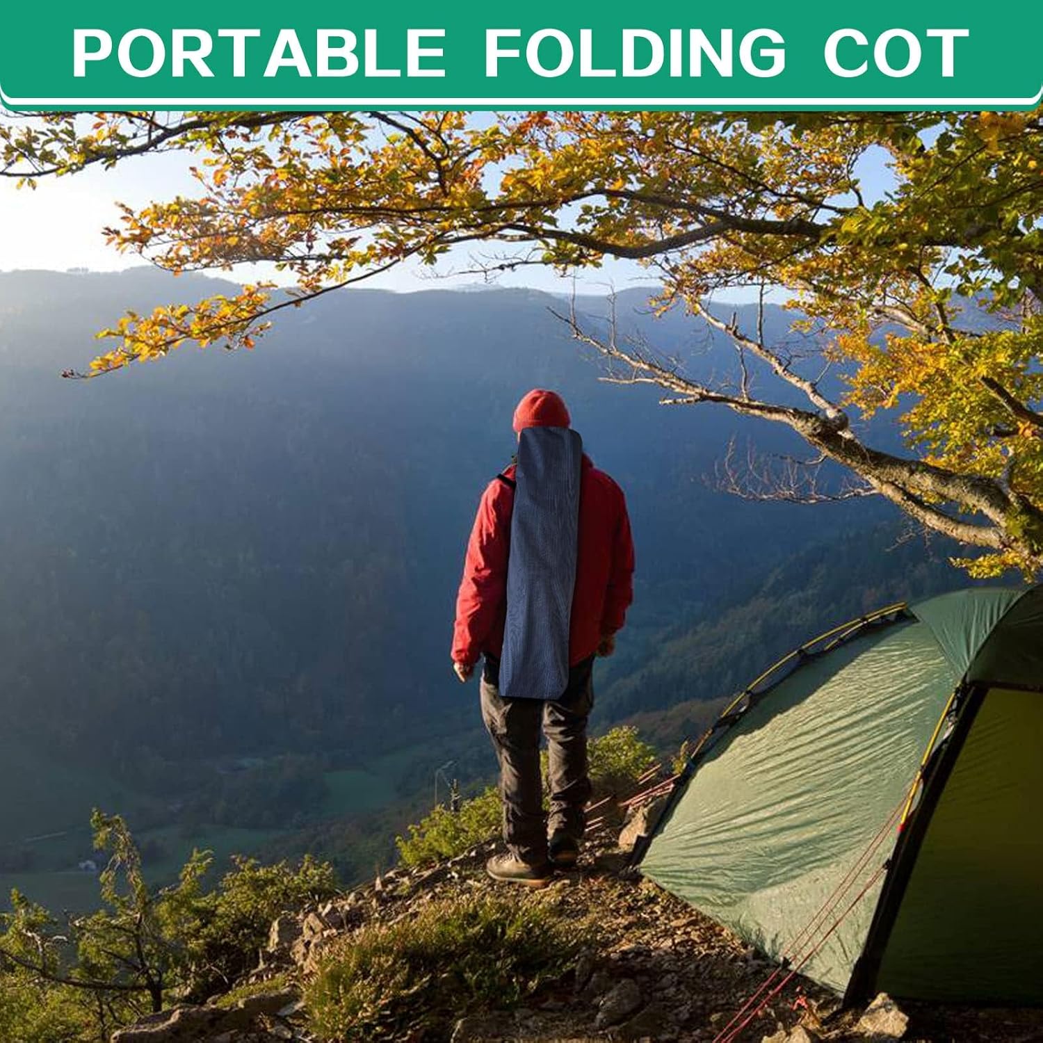 Lot de 2 lits de camp avec matelas, lit pliant confortable et robuste pour bébé