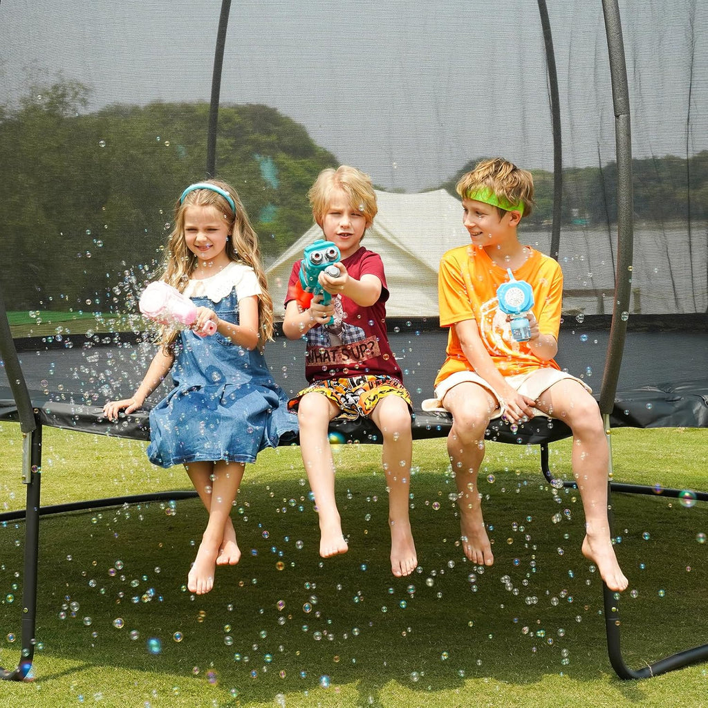 Trampoline récréatif Gigu de 10 pieds, 12 pieds et 14 pieds avec clôture et échelle, revêtement antirouille