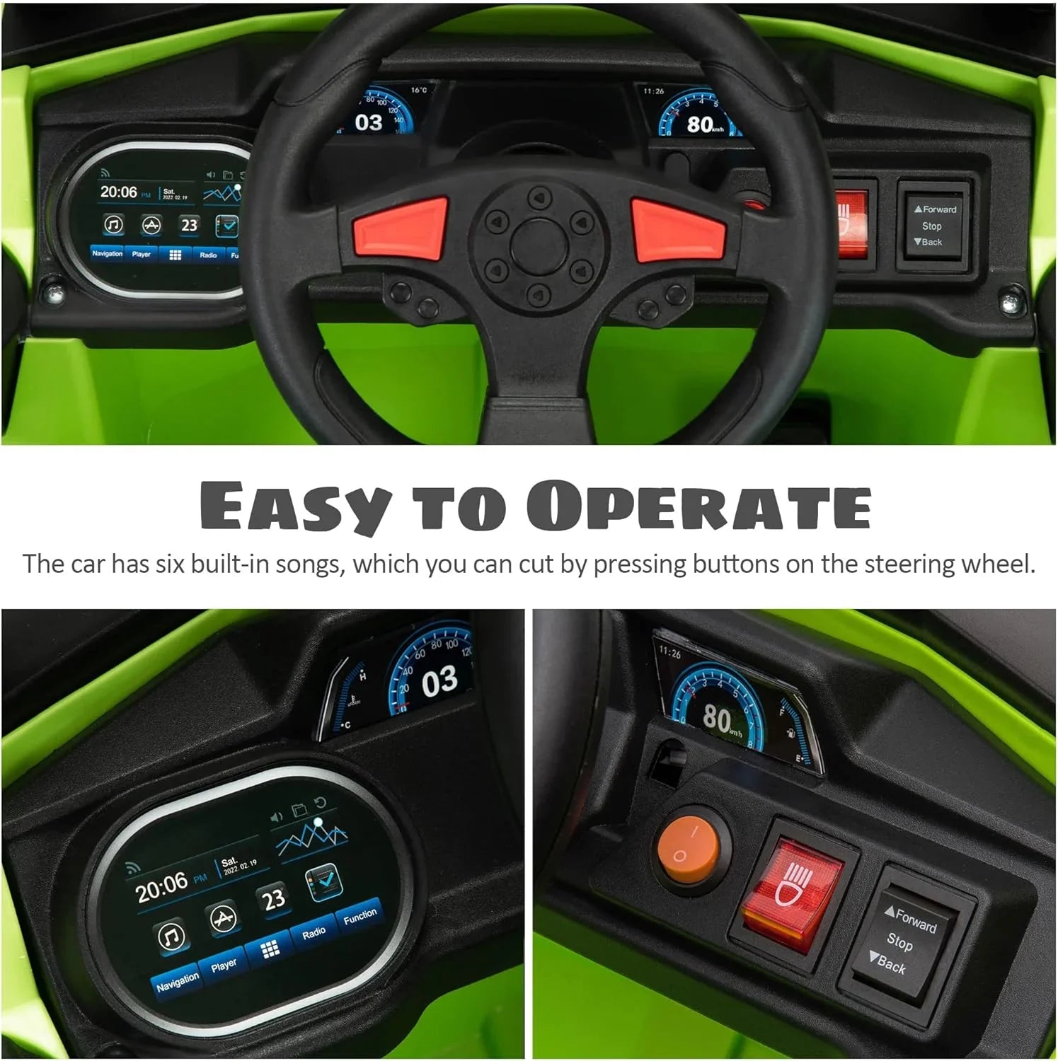 Voiture électrique tout-terrain TOBBI 12 V pour enfants