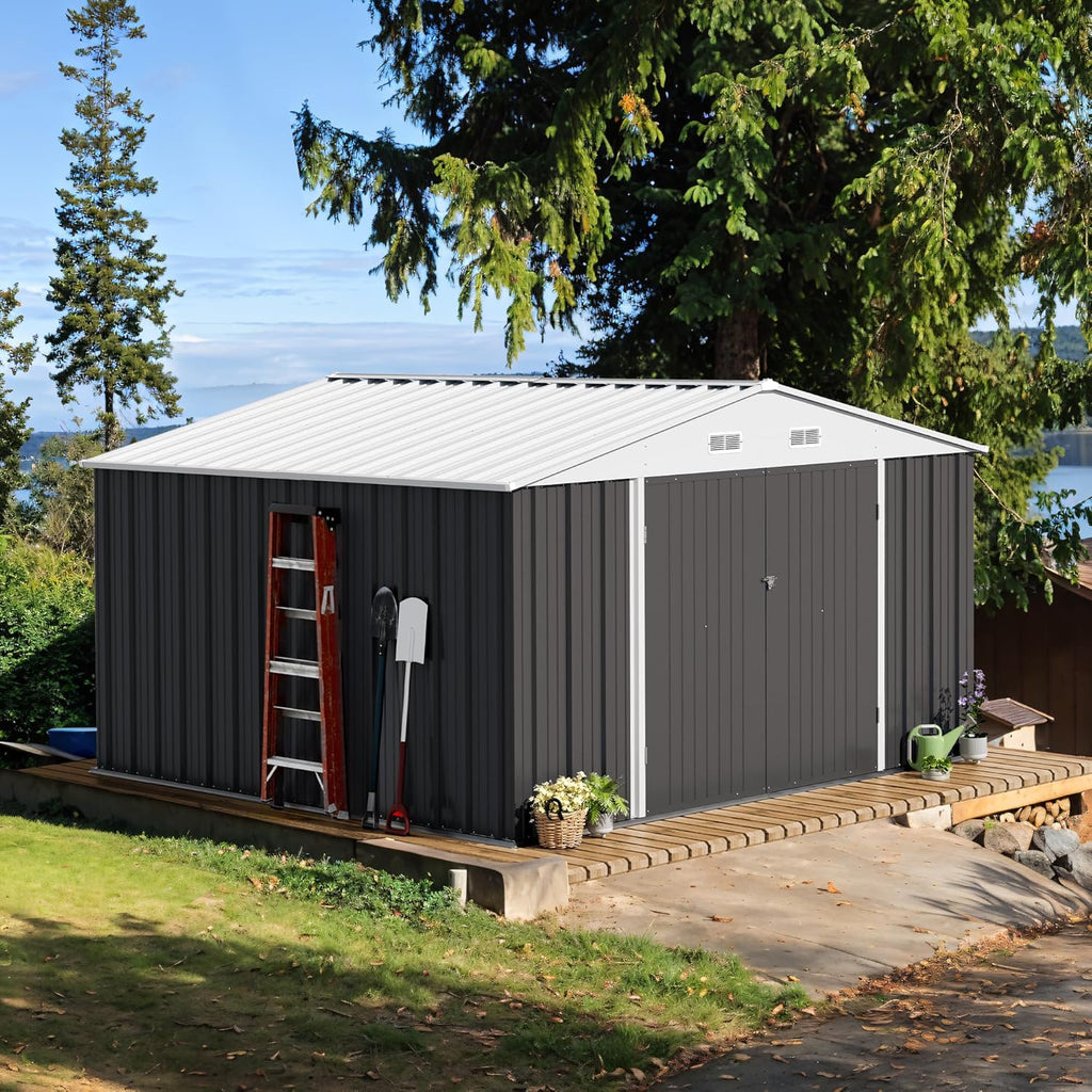 Abri de jardin extérieur Devoko 5 x 3 pi verrouillable en métal