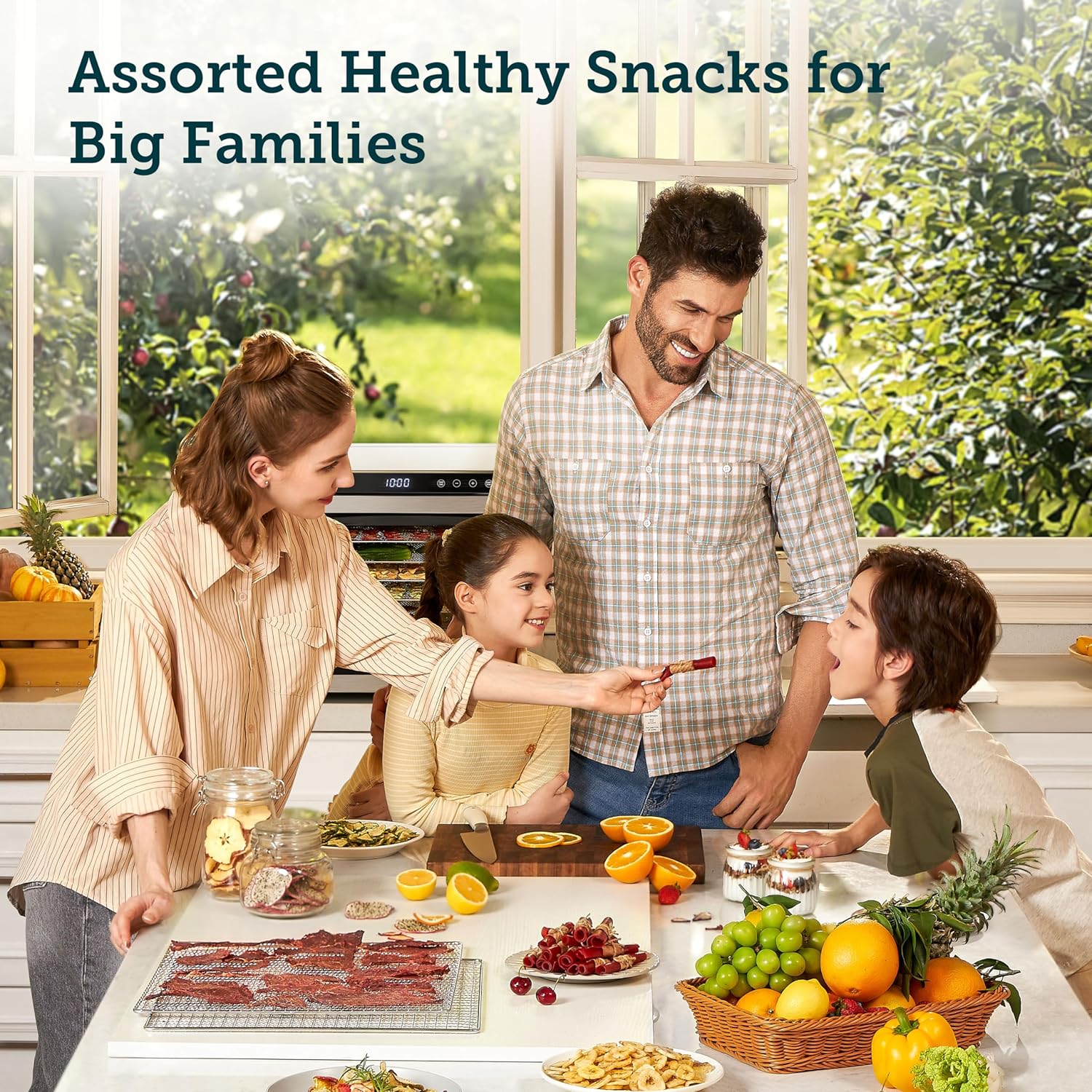 Déshydrateur alimentaire COSORI, plus grand que 7 plateaux avec un grand espace de séchage de 6,5 pouces, puissance de 600 W, gain de temps supérieur à 480 W, déshydrateur à 74 °C