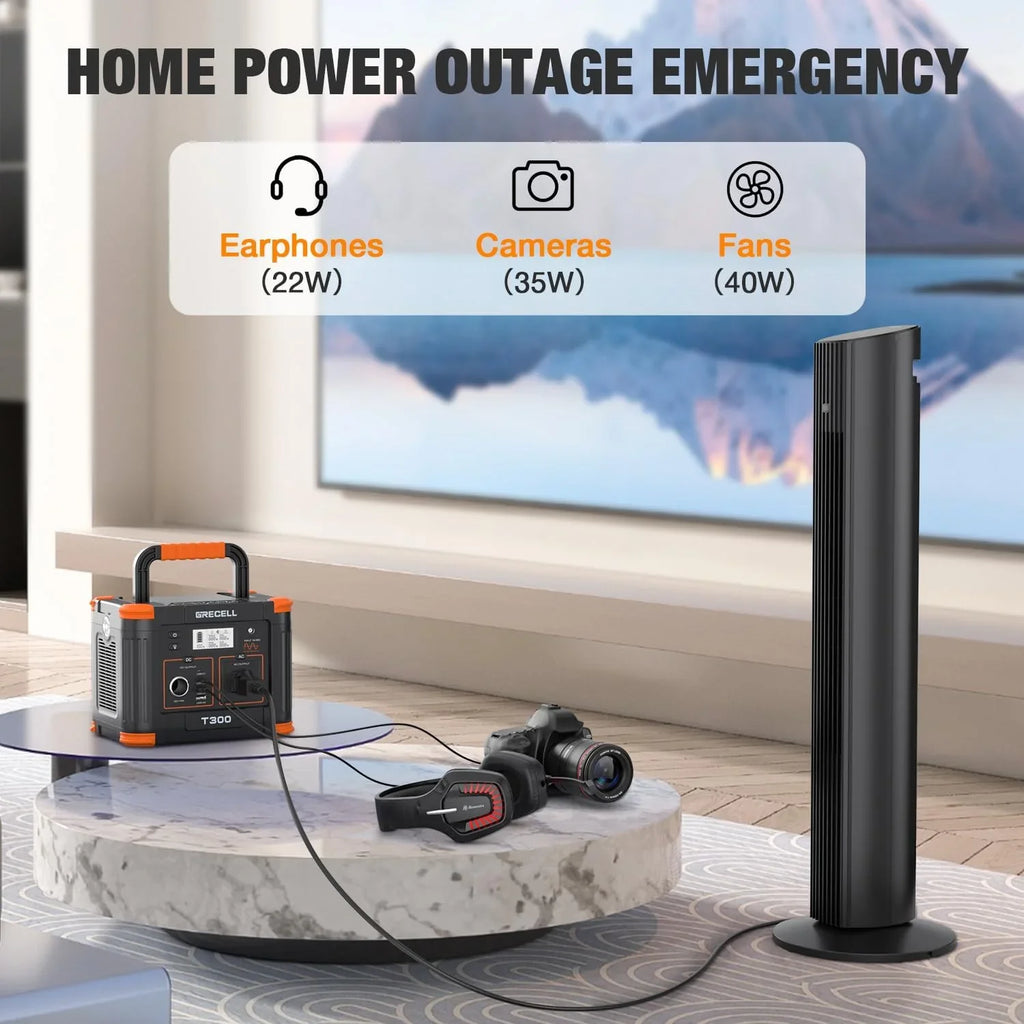 Centrale électrique portable 300 W (600 W en crête), générateur solaire 230,88 Wh avec sortie USB-C PD 60 W