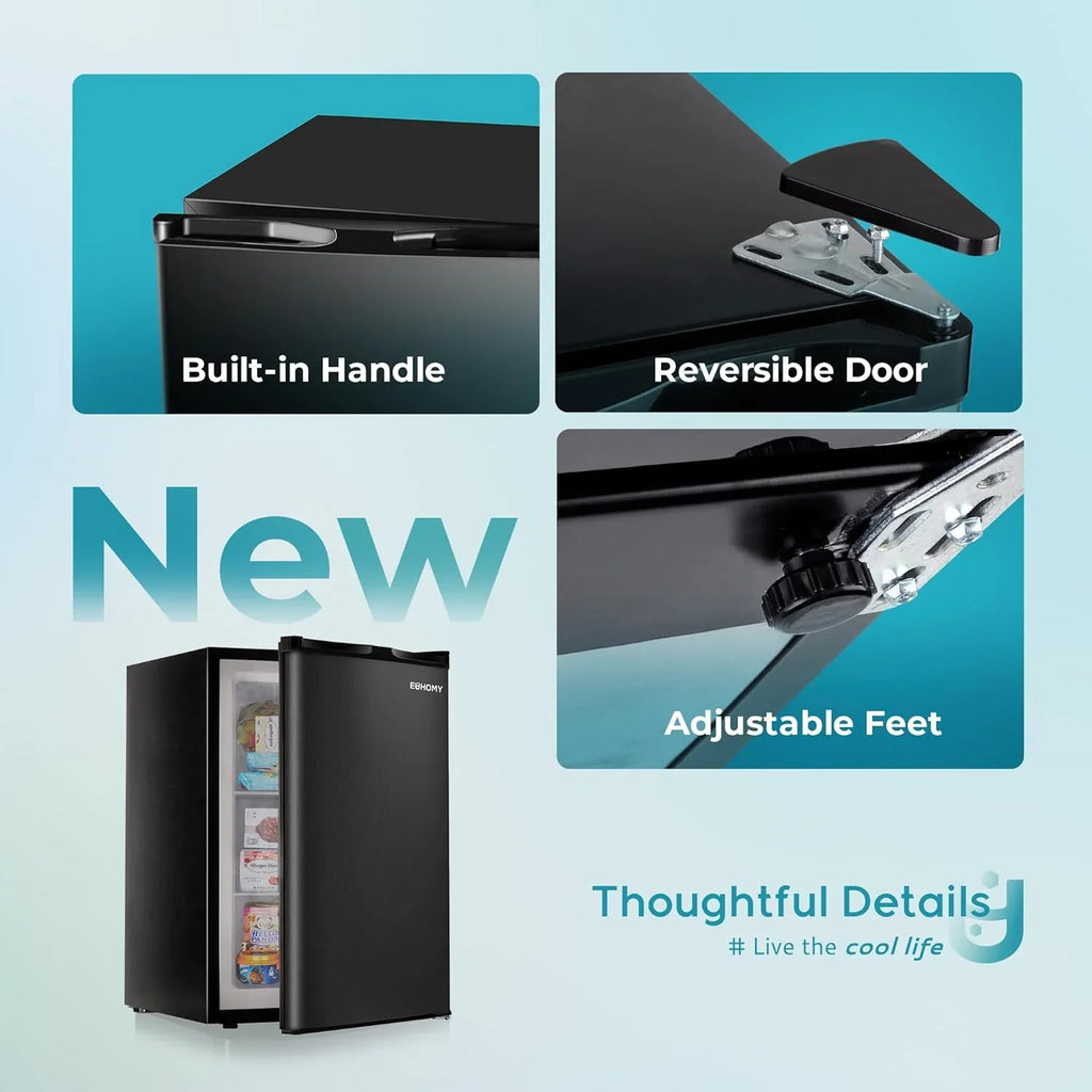 Congélateur vertical, 3,0 pieds cubes, mini-congélateur compact à une porte