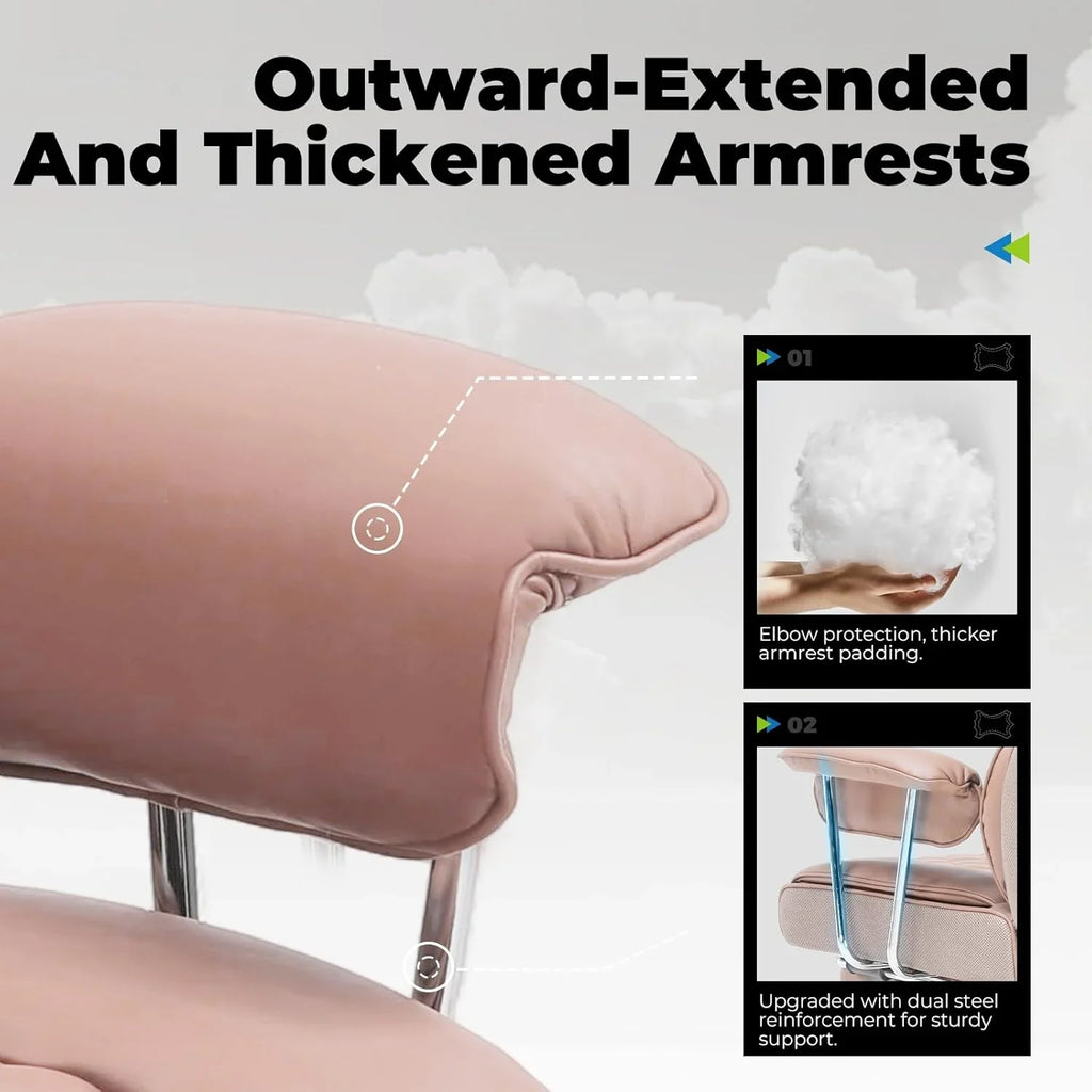 Grande chaise de bureau à dossier haut, chaise de jeu en cuir à dossier haut avec repose-pieds