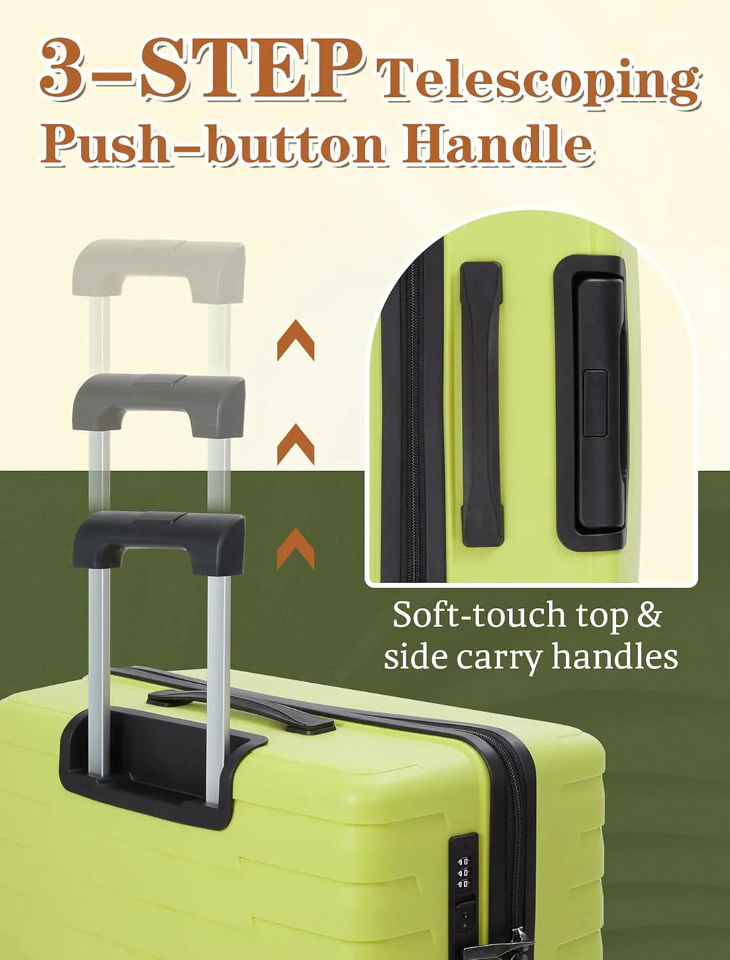 Ensemble de 5 bagages à roulettes, valise rigide en ABS avec roulettes pivotantes