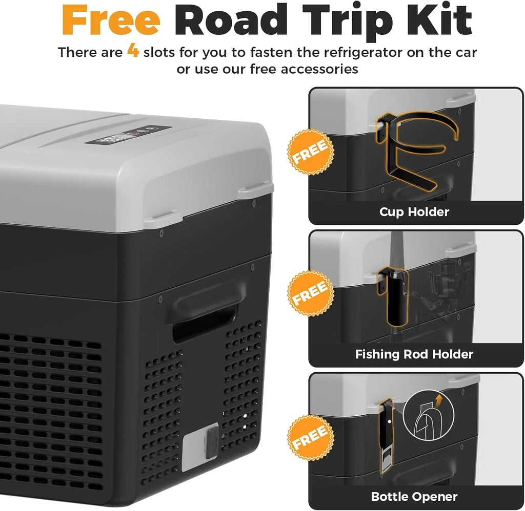 Réfrigérateur portable 12 V 21 litres, autonomie de 50 heures, glacière électrique pour voiture