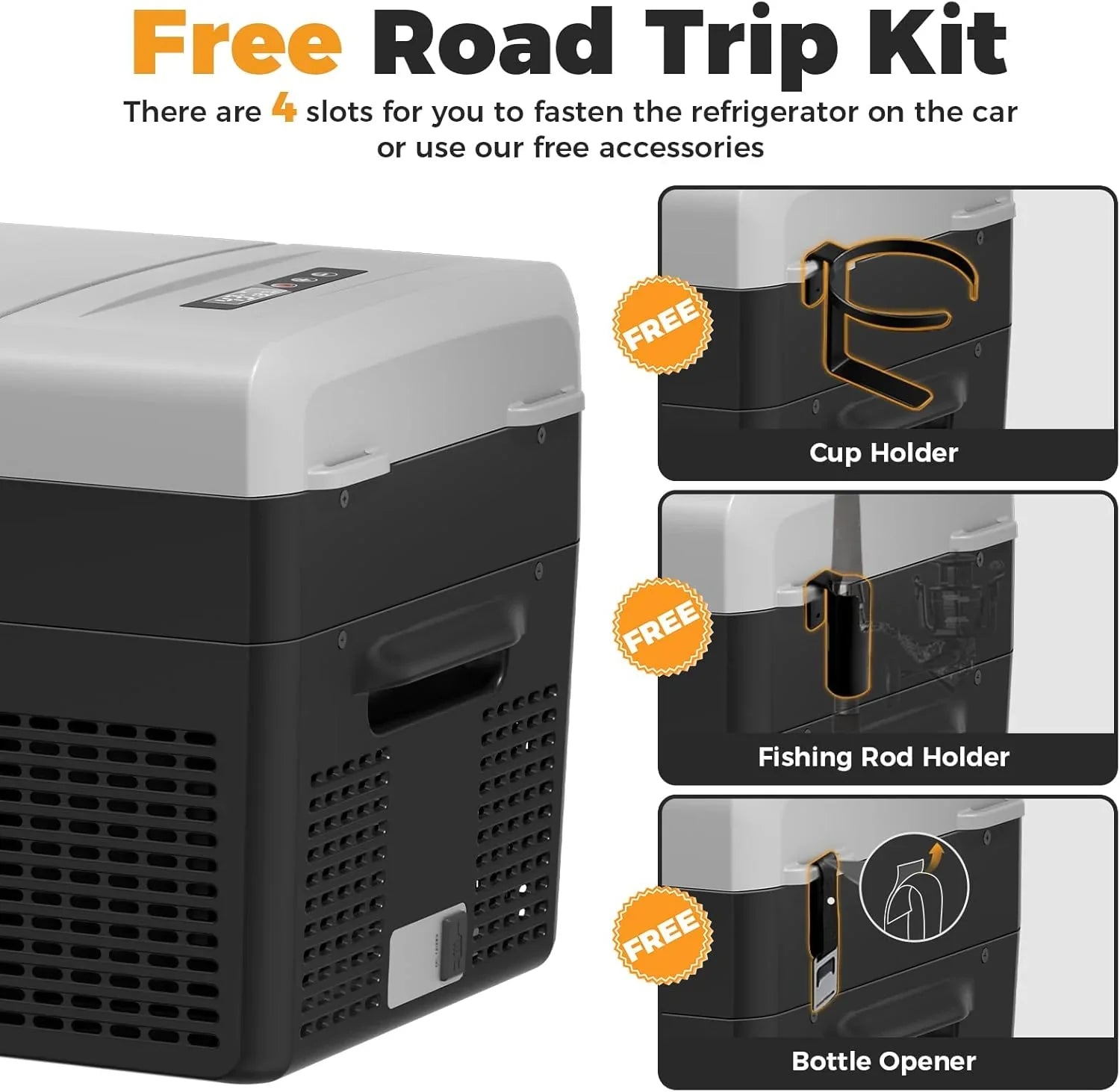 Réfrigérateur portable 12 V 21 litres, autonomie de 50 heures, glacière électrique pour voiture