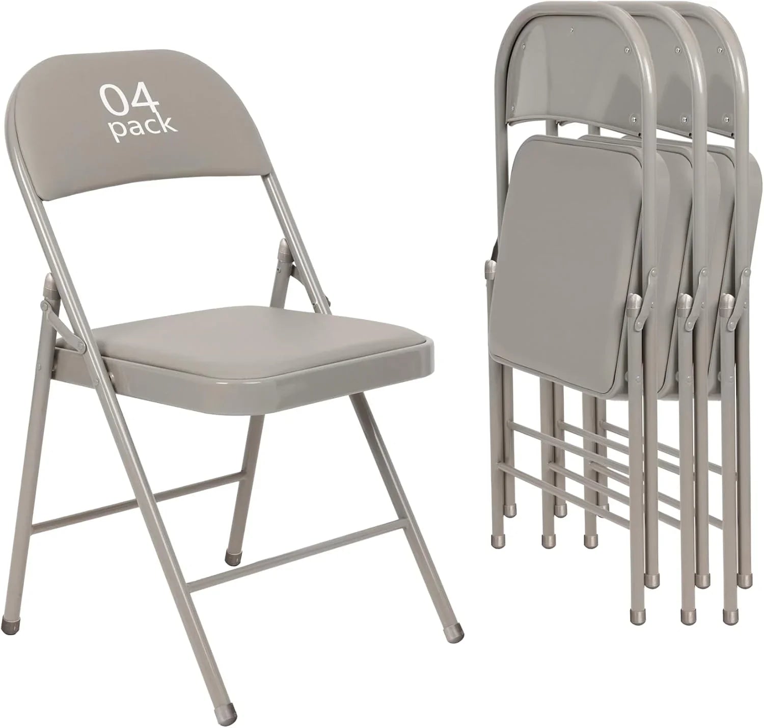 Lot de 6 chaises pliantes noires avec chaises en cuir pour événements intérieurs et extérieurs, chaises rembourrées pour bureau, mariage, fête