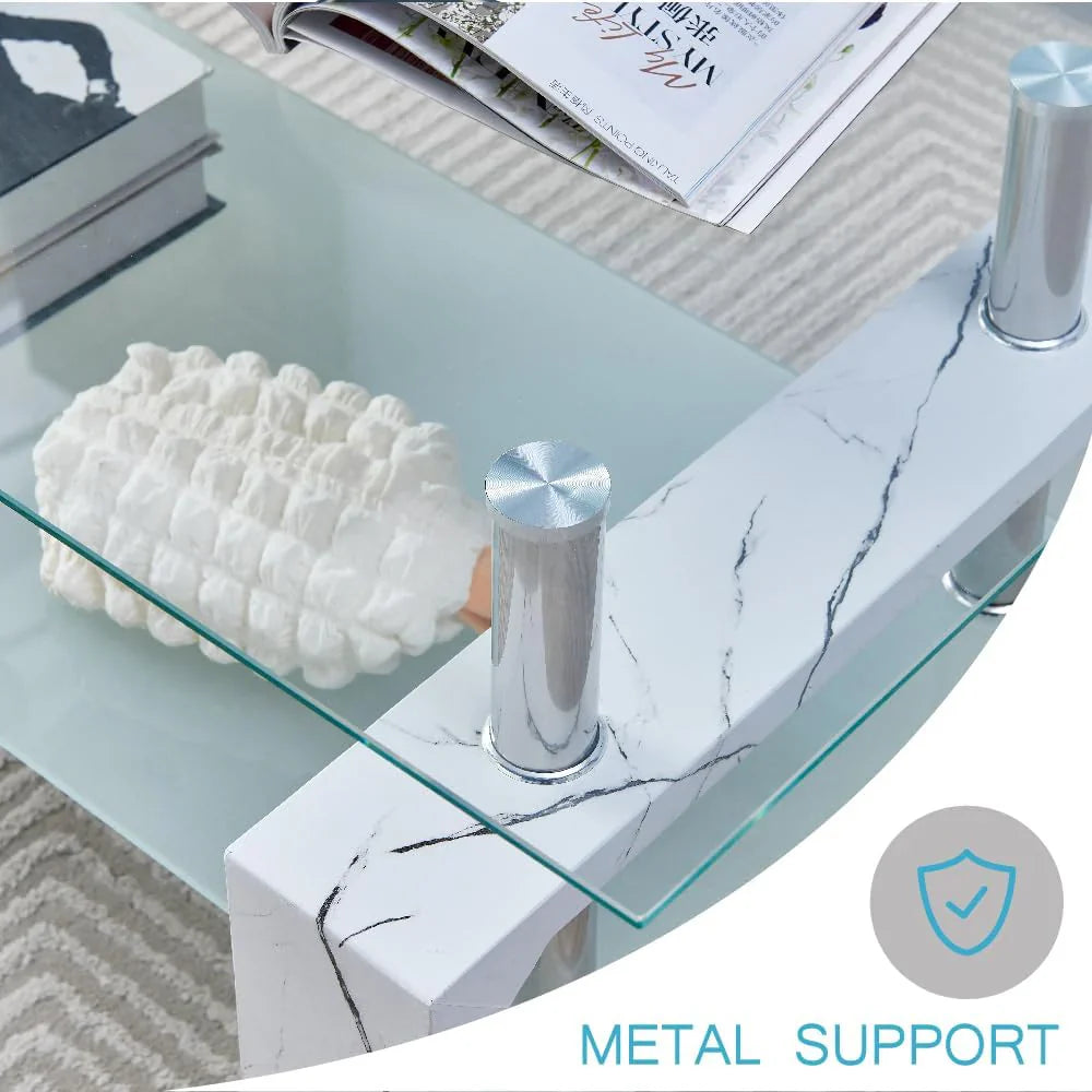 Table basse rectangulaire de salon, table basse d'appoint moderne