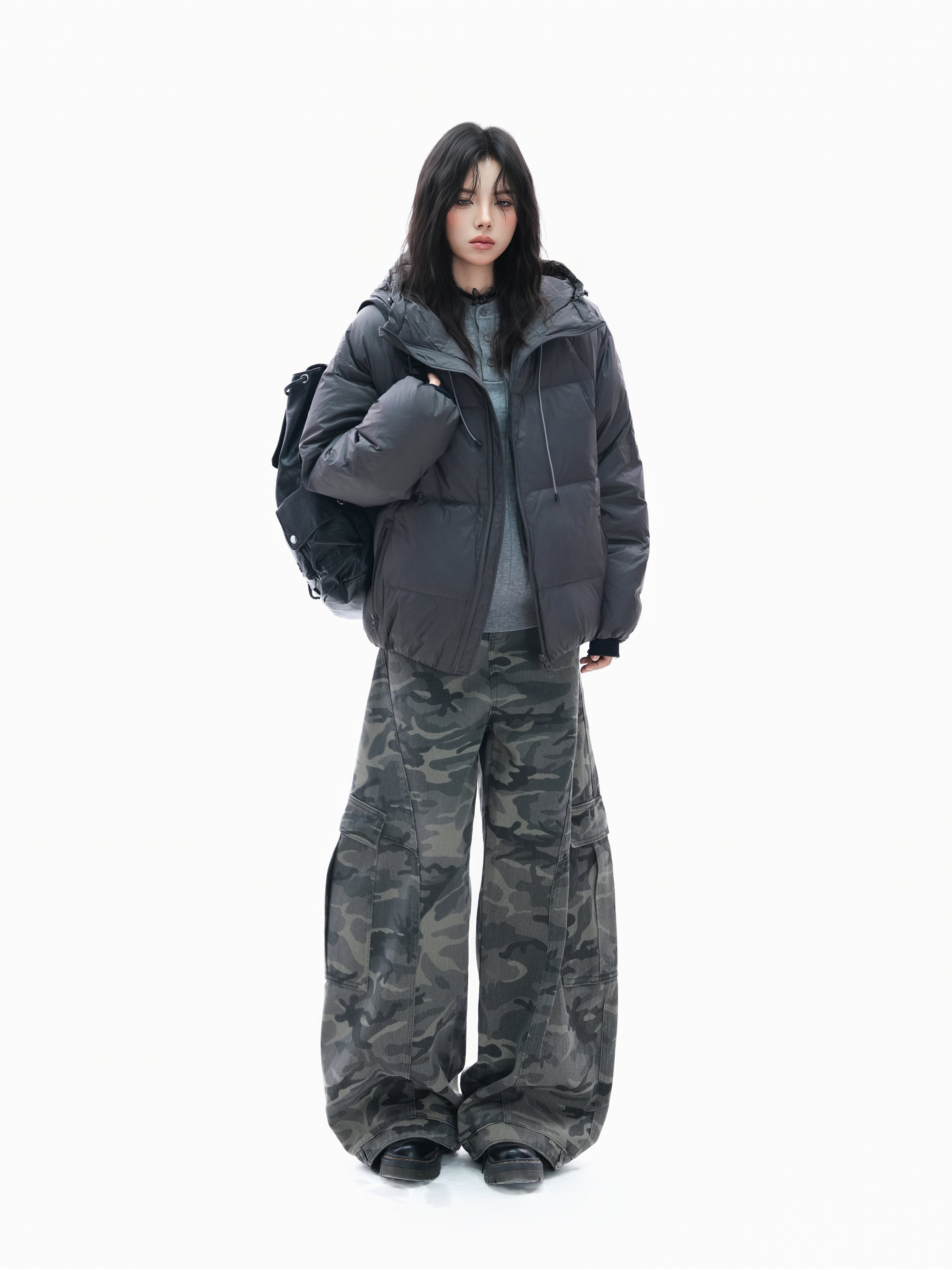 Warm Vintage Down Jacket for Women Thick Hooded 90 Duck Down Winter Coat