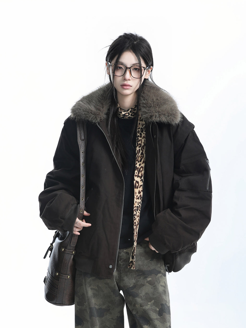 Warm Vintage Down Coat for Women Thick 90 Duck Down Fur Collar Outerwear