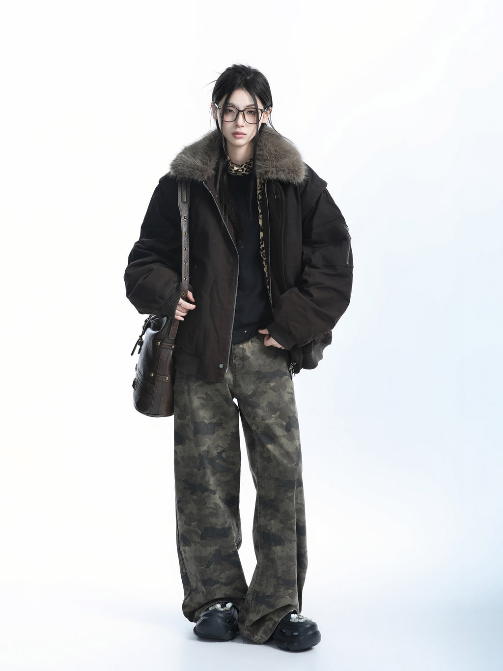 Warm Vintage Down Coat for Women Thick 90 Duck Down Fur Collar Outerwear