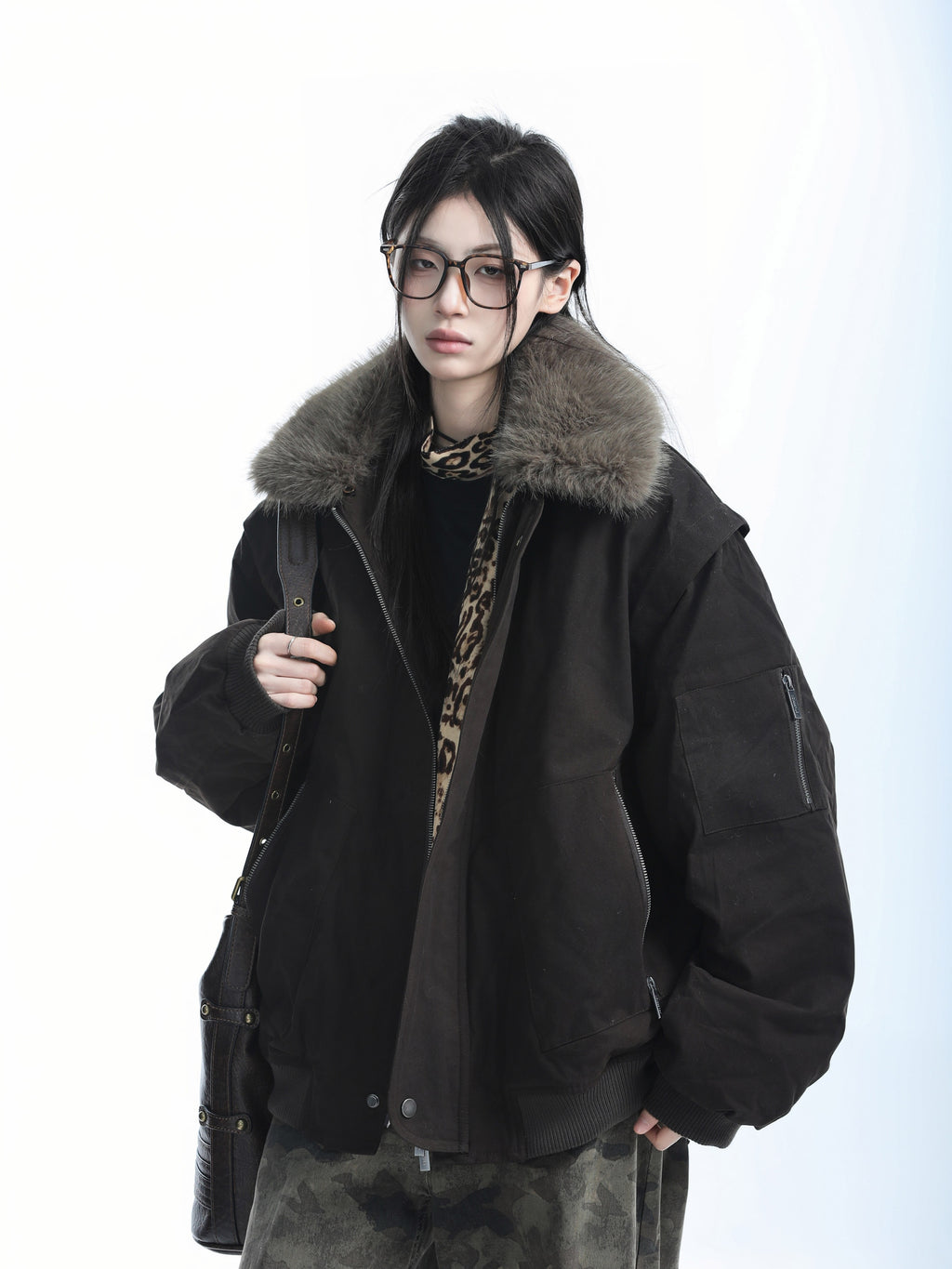 Warm Vintage Down Coat for Women Thick 90 Duck Down Fur Collar Outerwear