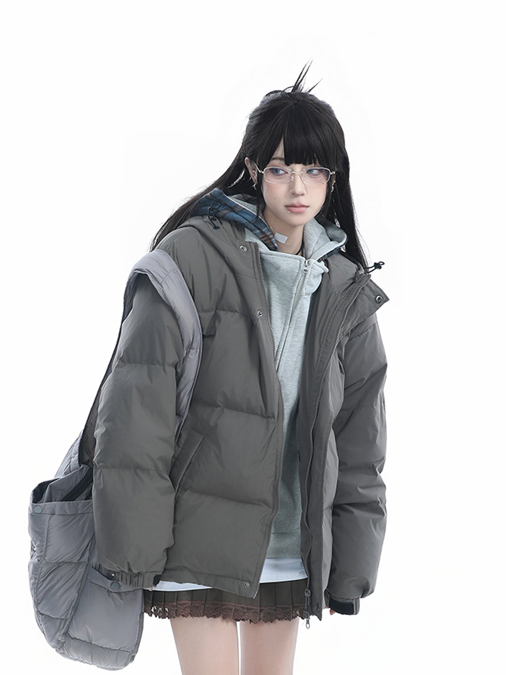 Unisex Couple Puffer Jacket for Women Winter Thick Warm 90 White Duck Down Coat