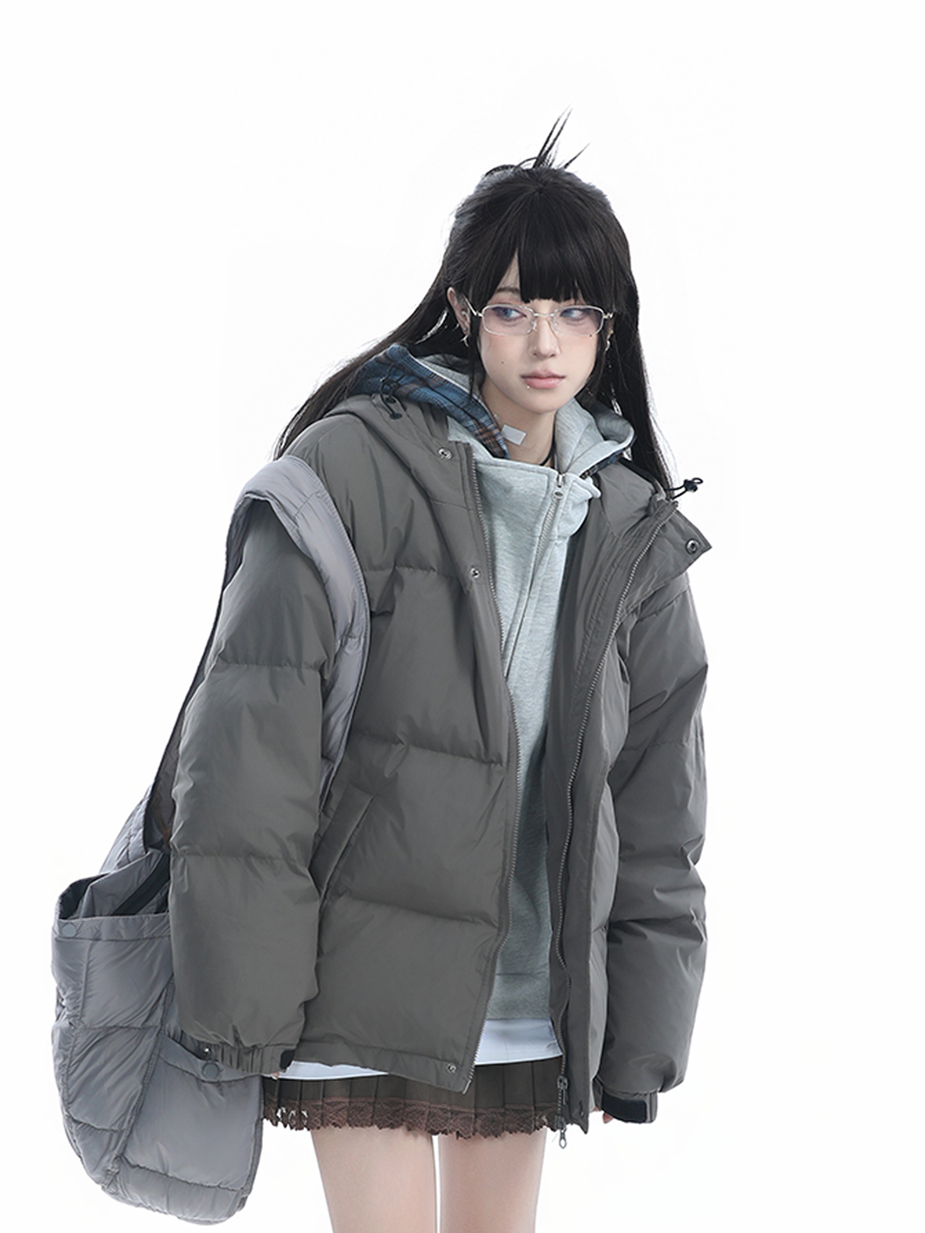 Unisex Couple Puffer Jacket for Women Winter Thick Warm 90 White Duck Down Coat