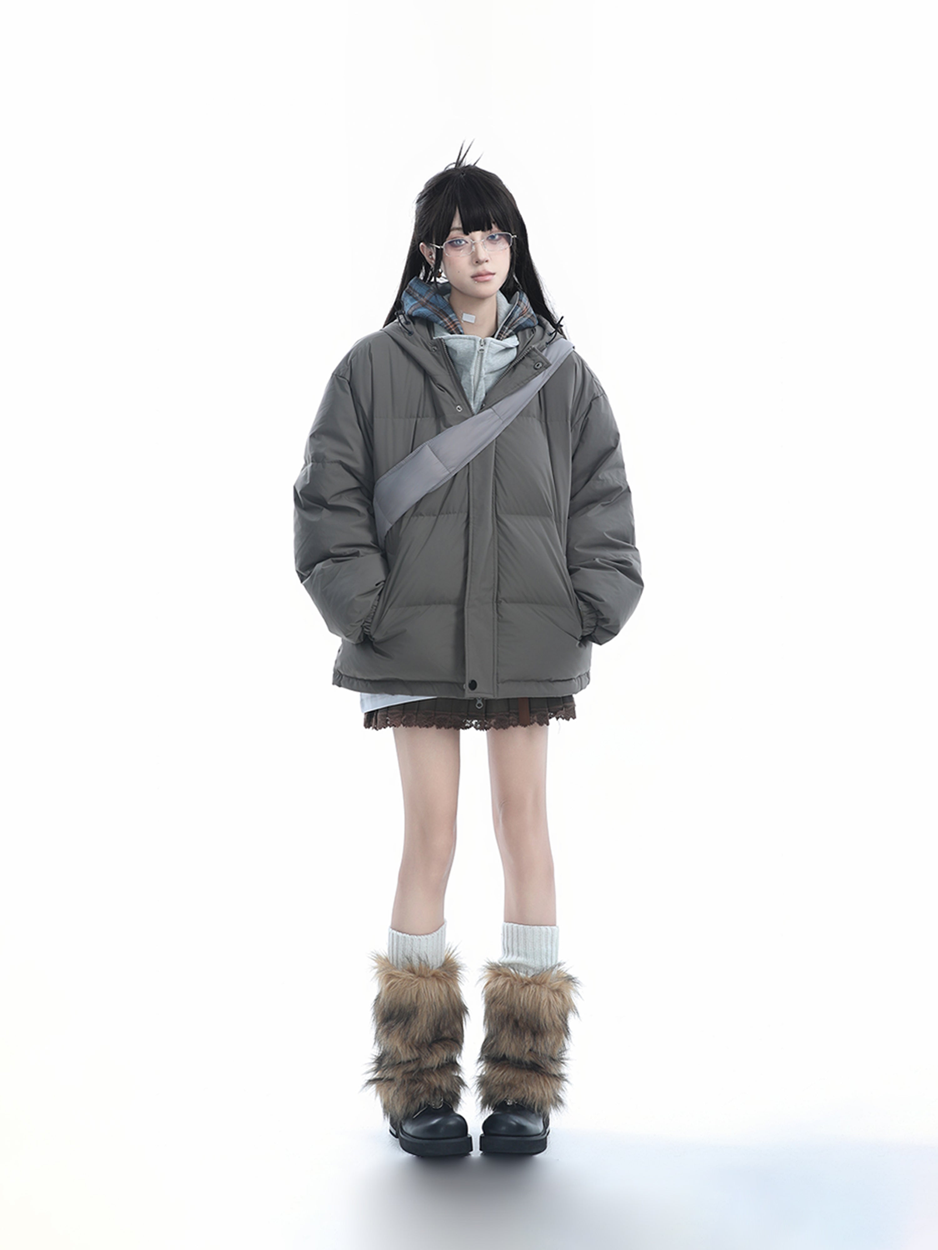 Unisex Couple Puffer Jacket for Women Winter Thick Warm 90 White Duck Down Coat