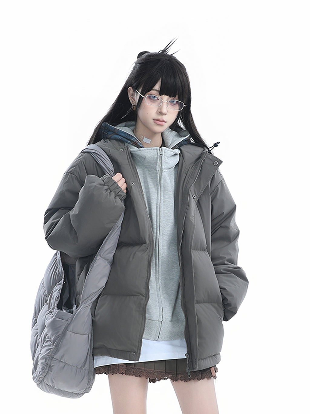Unisex Couple Puffer Jacket for Women Winter Thick Warm 90 White Duck Down Coat