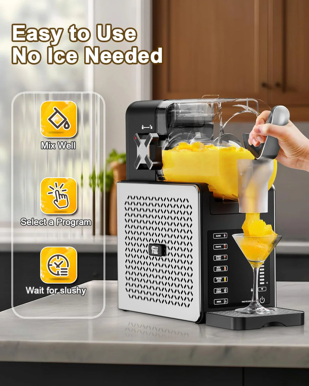 Smoothie Maker Fiii 2,7 L, Smoothie Maker maison, Fonctionnement silencieux, Affichage LED