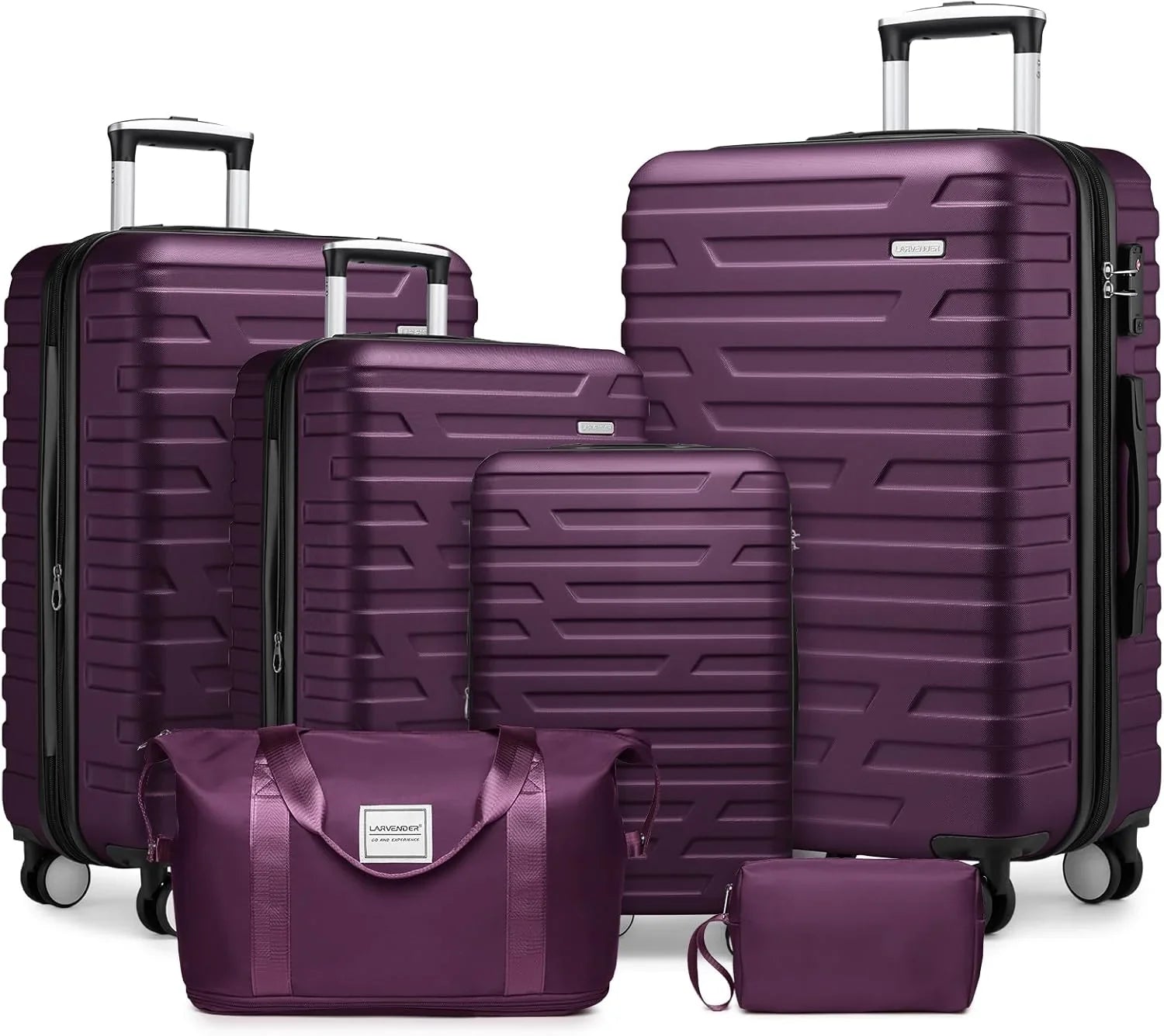 Ensemble de bagages à main légers et extensibles à coque rigide de 6 pièces