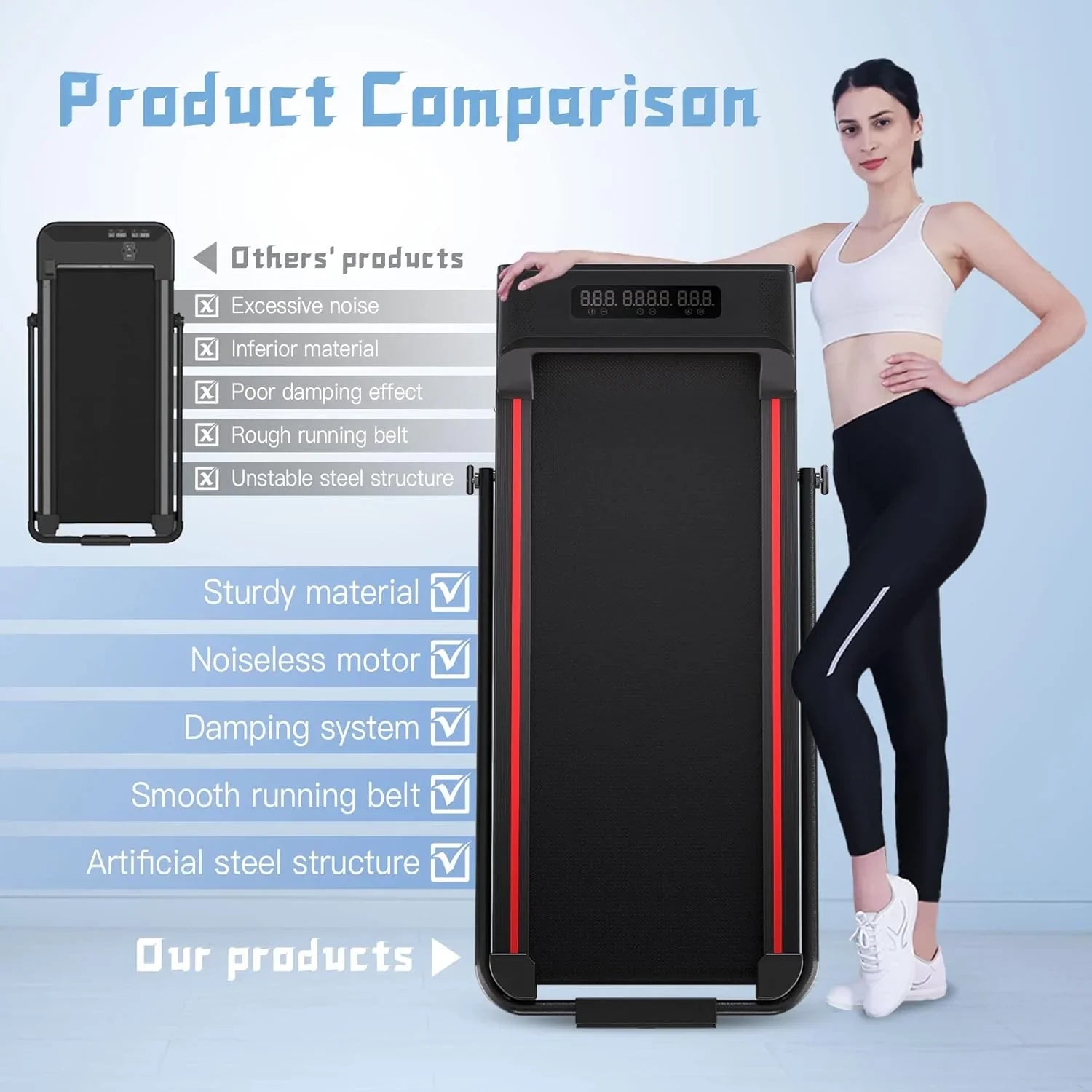 Tapis de course vibrant Sperax (avec application) 3 en 1 sous le bureau, tapis de course silencieux de 2,5 CV (avec télécommande), tapis de course portable pour la maison et le bureau