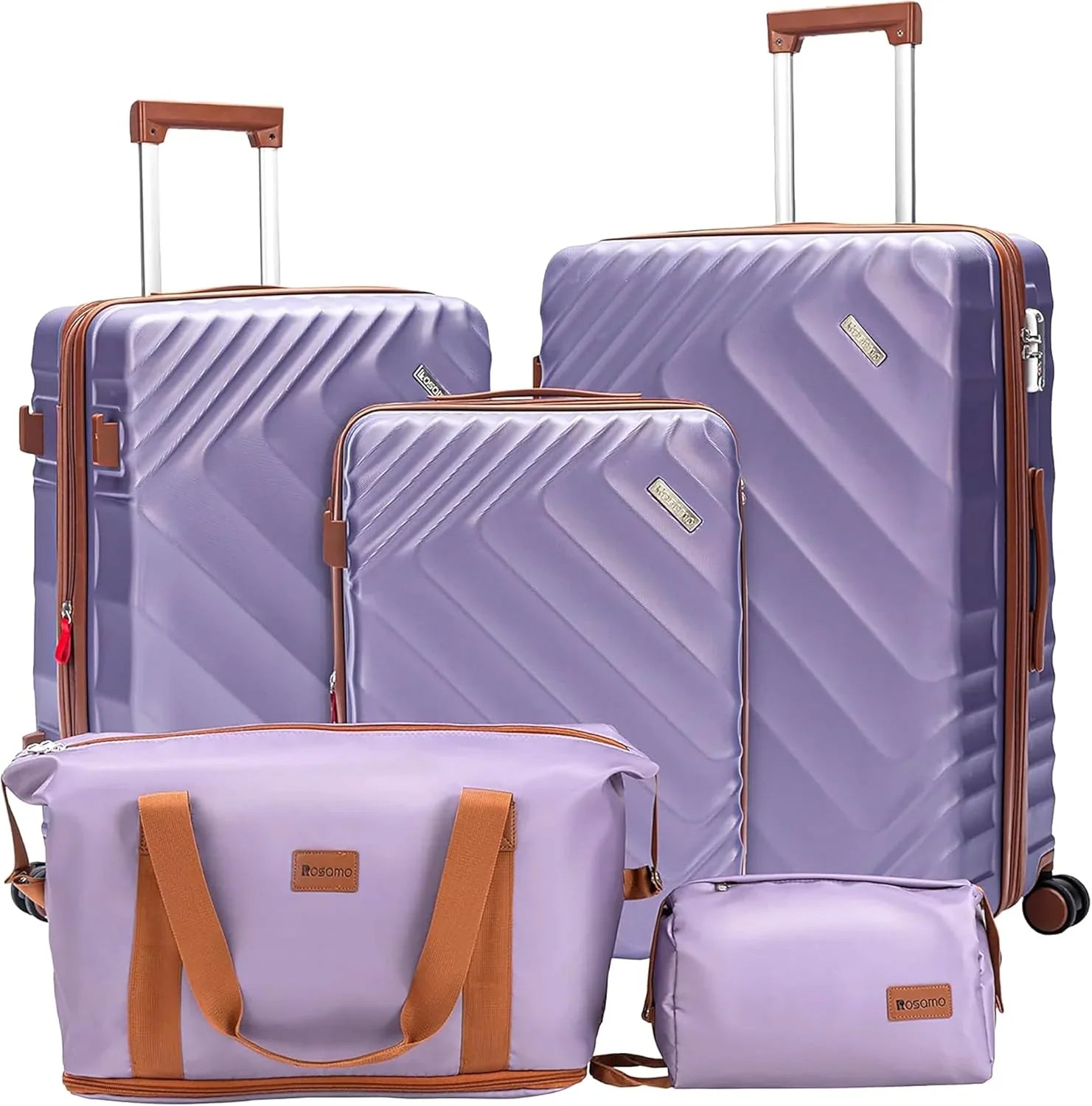 Ensemble de bagages 5 pièces valise extensible 22x14x9 certifié aviation ensemble de voyage étanche durable