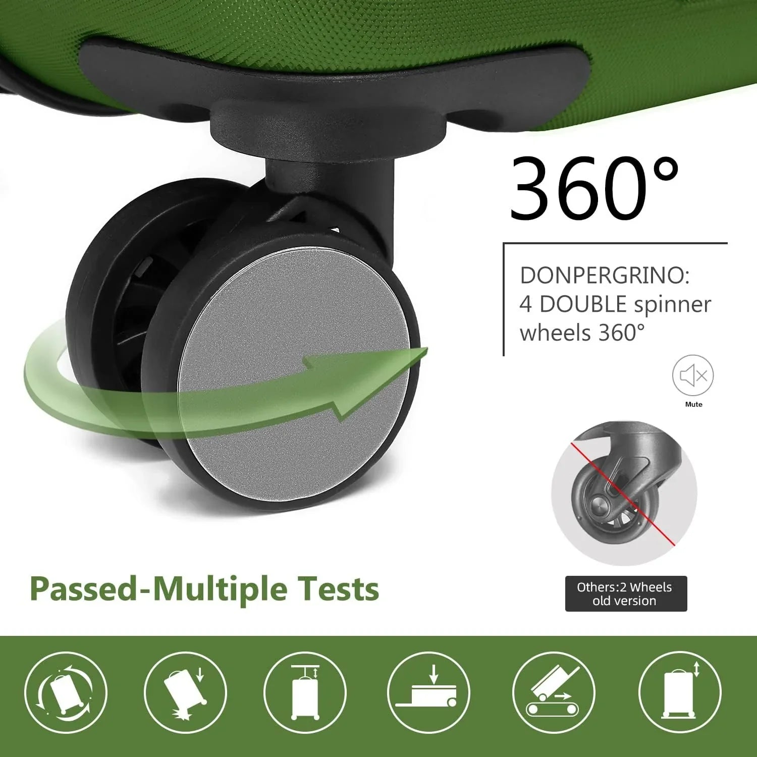 Ensemble de bagages à main légers et extensibles à coque rigide de 6 pièces