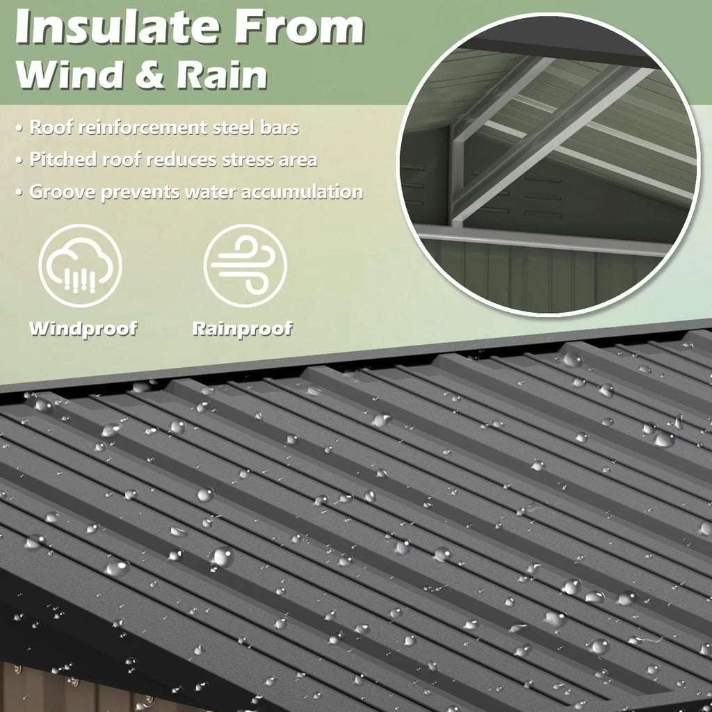 Abri de jardin extérieur Devoko 5 x 3 pi verrouillable en métal