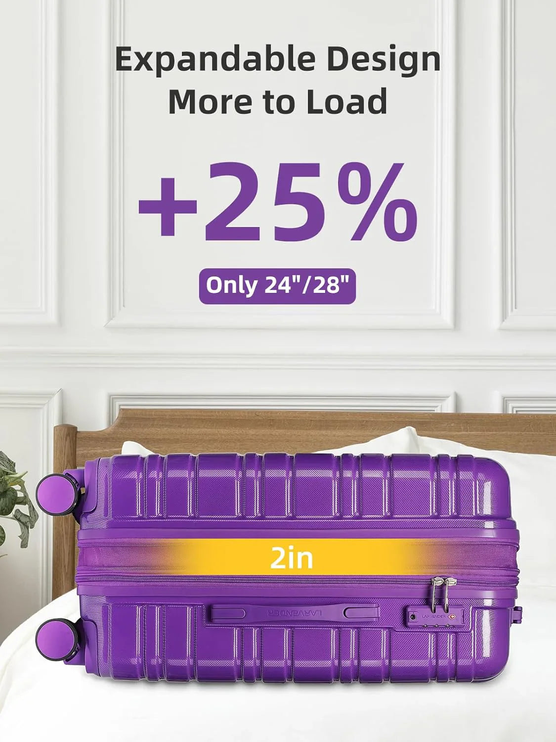 Ensemble de bagages 6 pièces, ensemble de valises rigides extensibles avec roulettes pivotantes, ensemble de bagages à roulettes légers