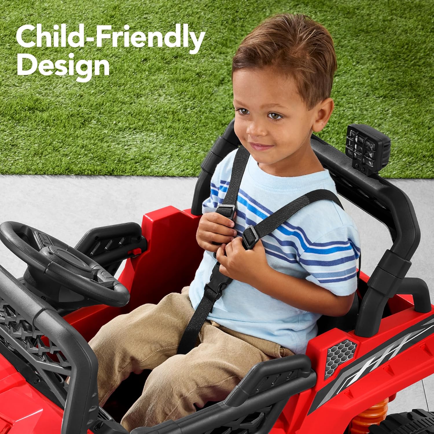 Voiture électrique UTV noire pour enfants