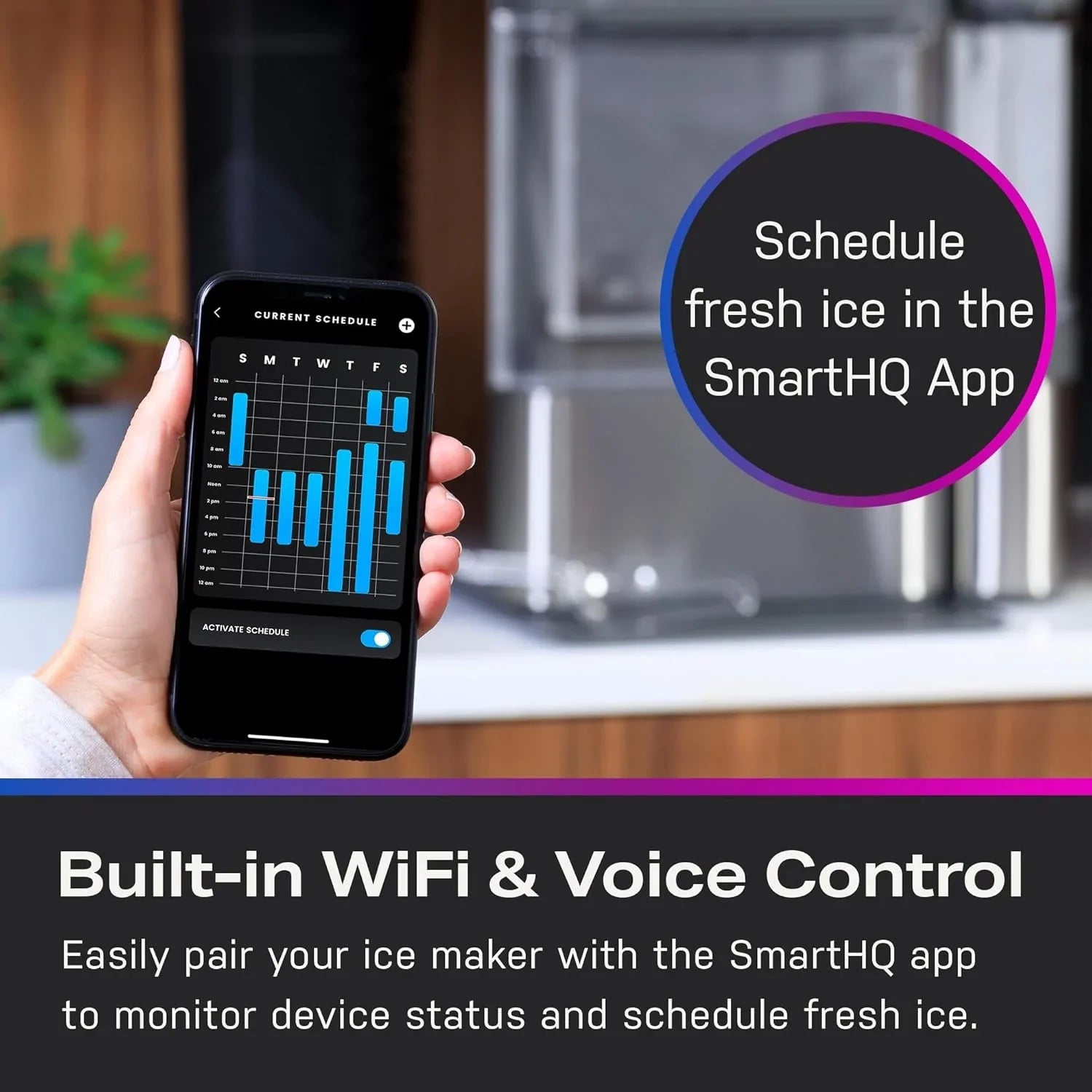 Machine à glaçons GE Profile Opal 2.0 avec réservoir d'eau de 0,75 gallon