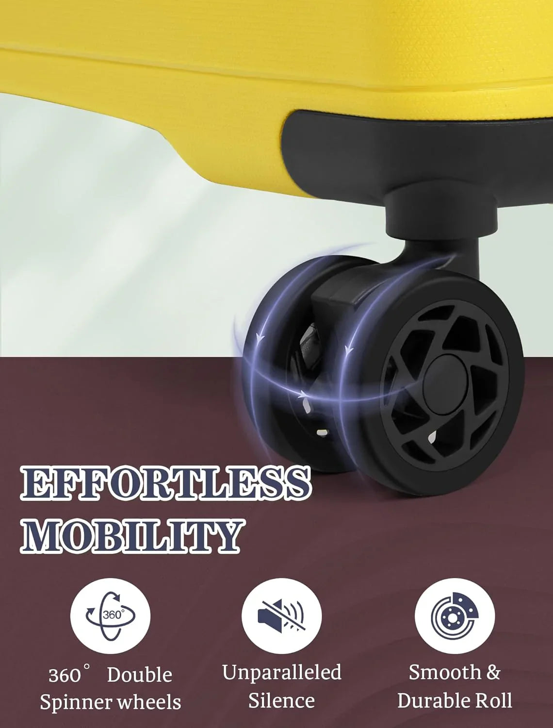 Ensemble de 5 bagages à roulettes, valise rigide en ABS avec roulettes pivotantes