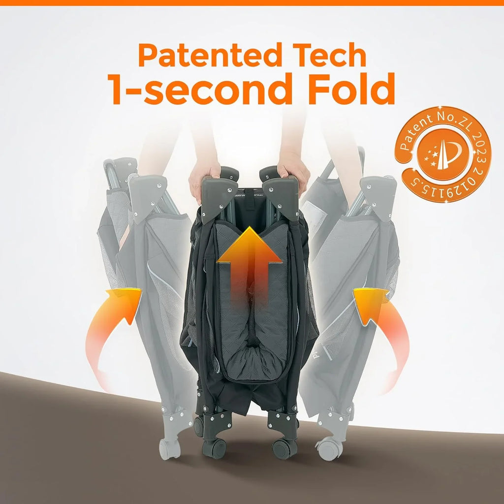 Parc pour bébé Pamo Babe - Le cadre en acier robuste offre un espace de couchage sûr et un berceau portable