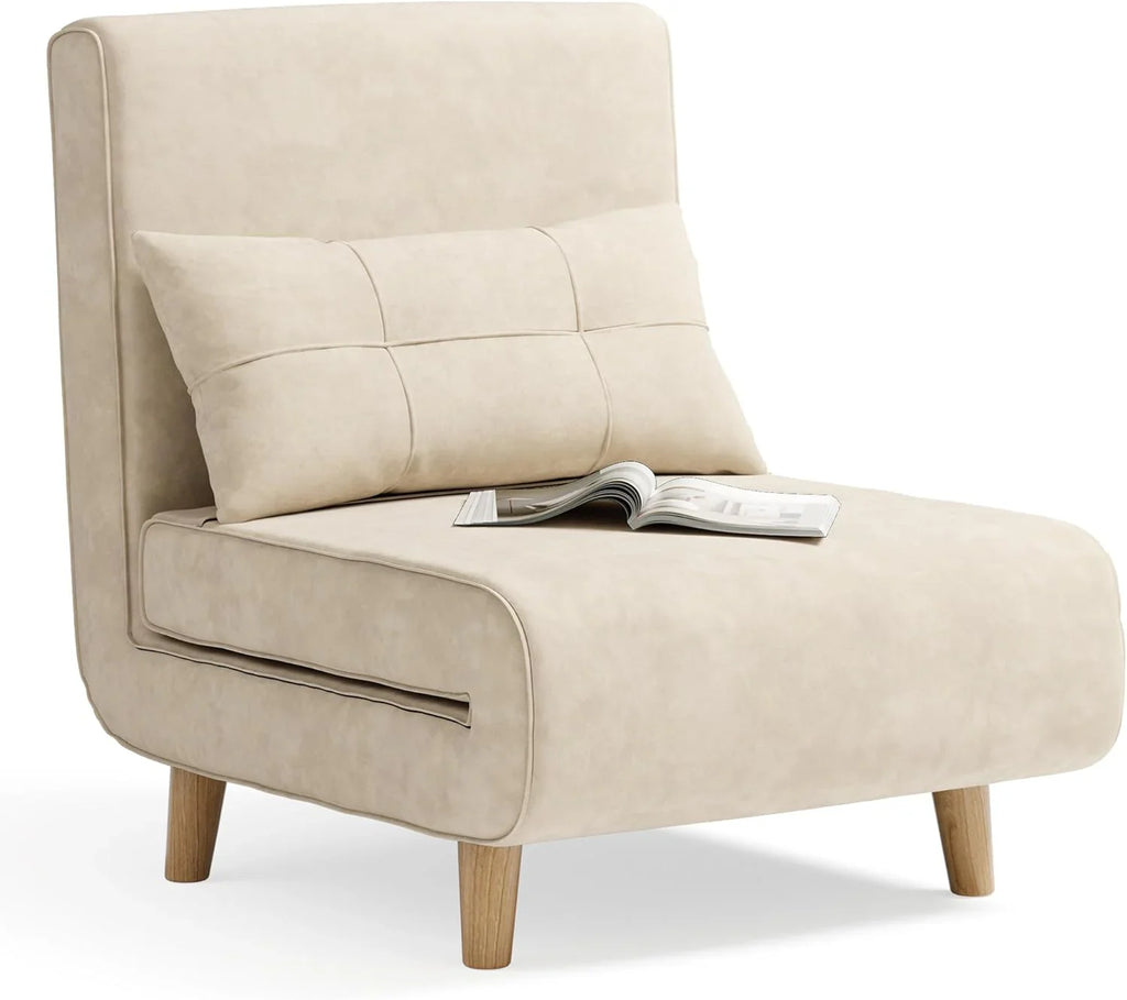 Fauteuil-lit 3 en 1, canapé-lit futon convertible avec dossier réglable